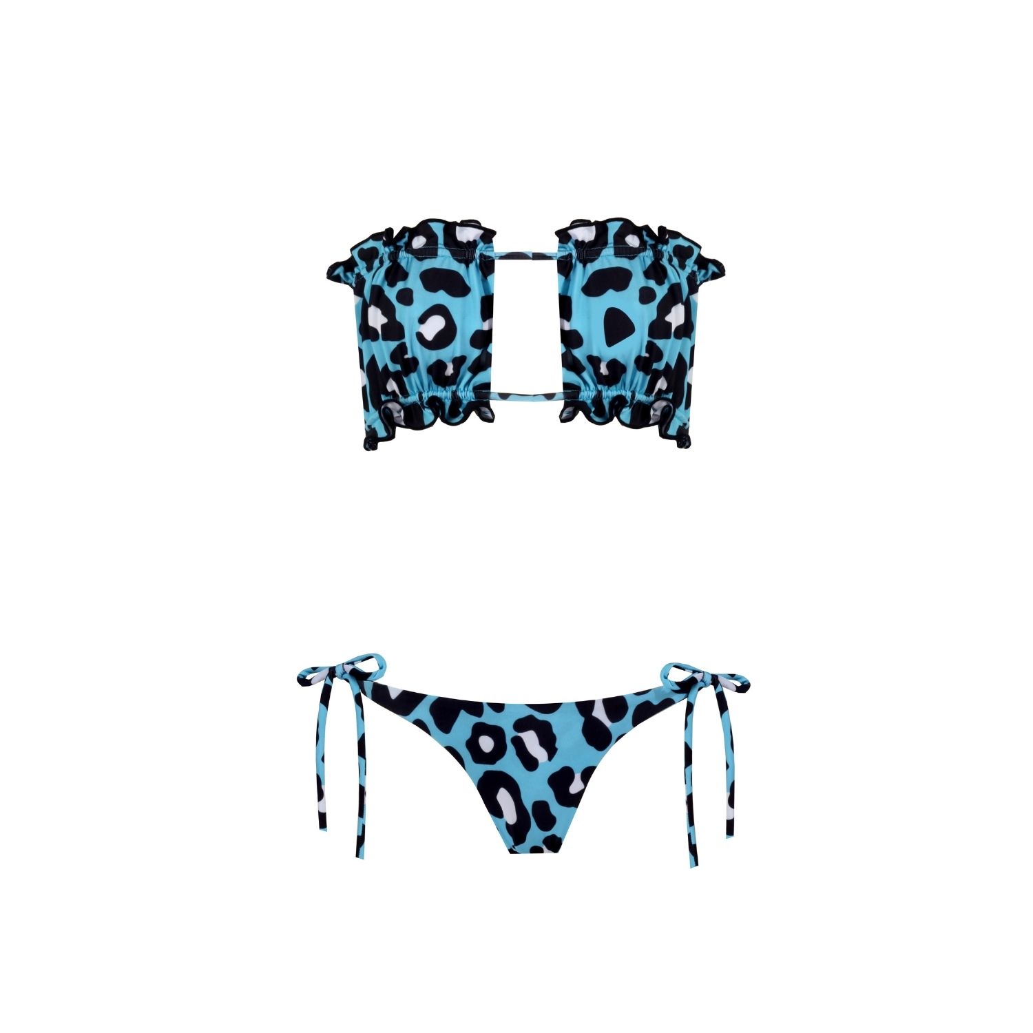 Nur Karaata Women's Sun Blue Leo Bikini Set In Blue