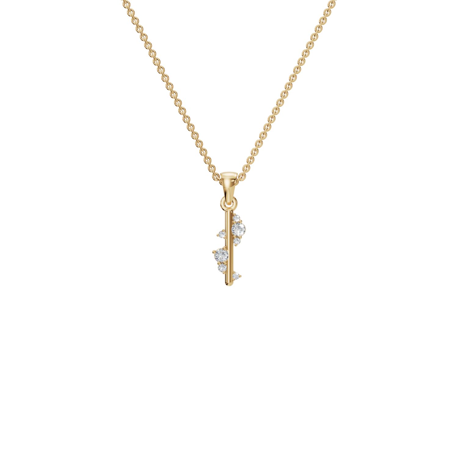 Aya Fine Jewelry Women's White / Yellow / Rose Gold Fourteen Kt Studio Inspired Diamond Pendant Necklace