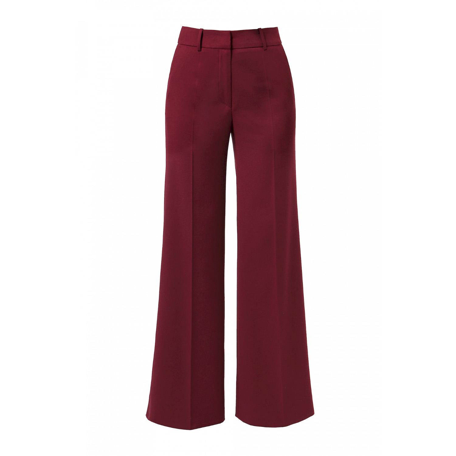 Aggi By Halewski Women's Purple Franzi Burgundy Wine Wide Leg Trousers - Long In Purple