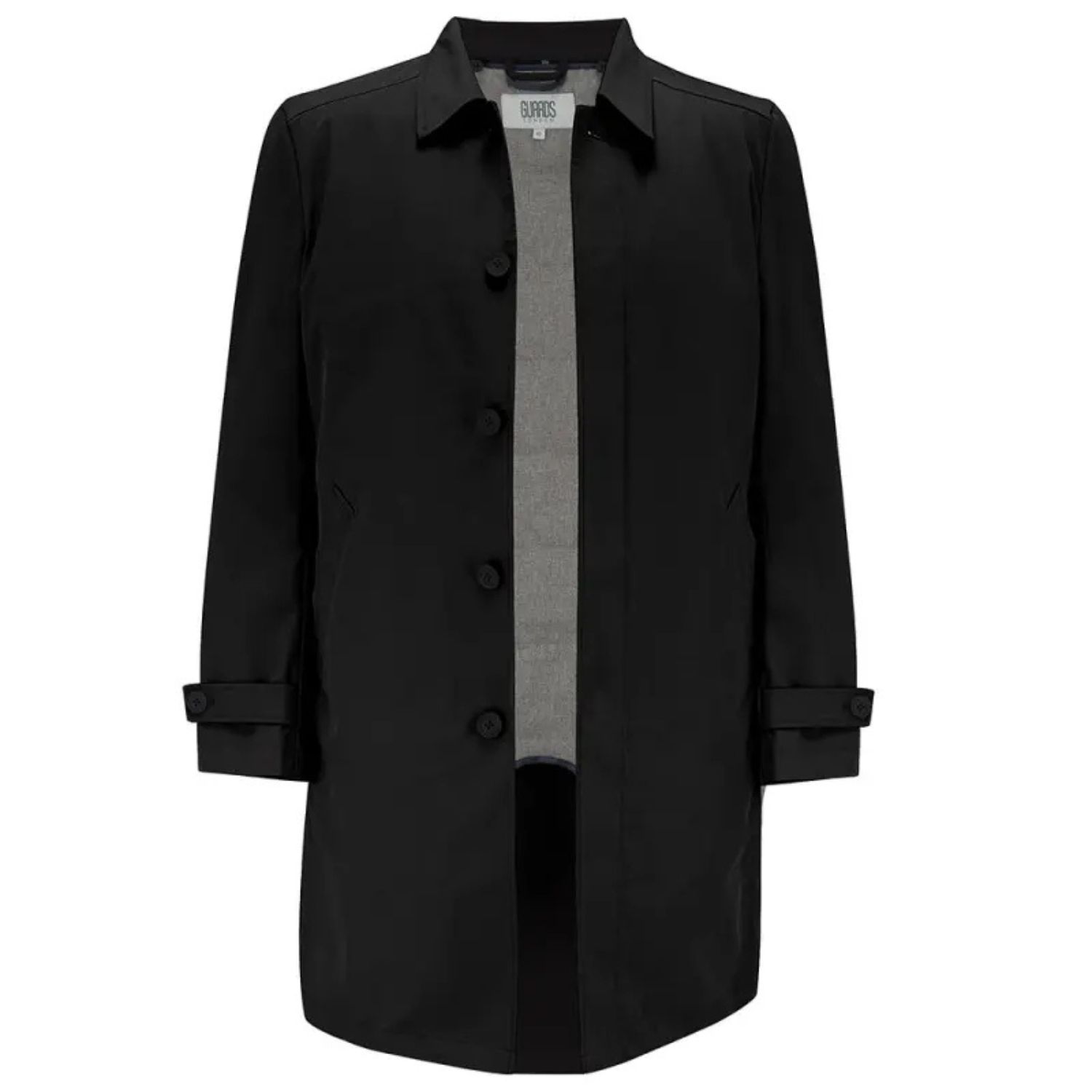 Guards London Men's Spitalfield City Raincoat - Black In Black