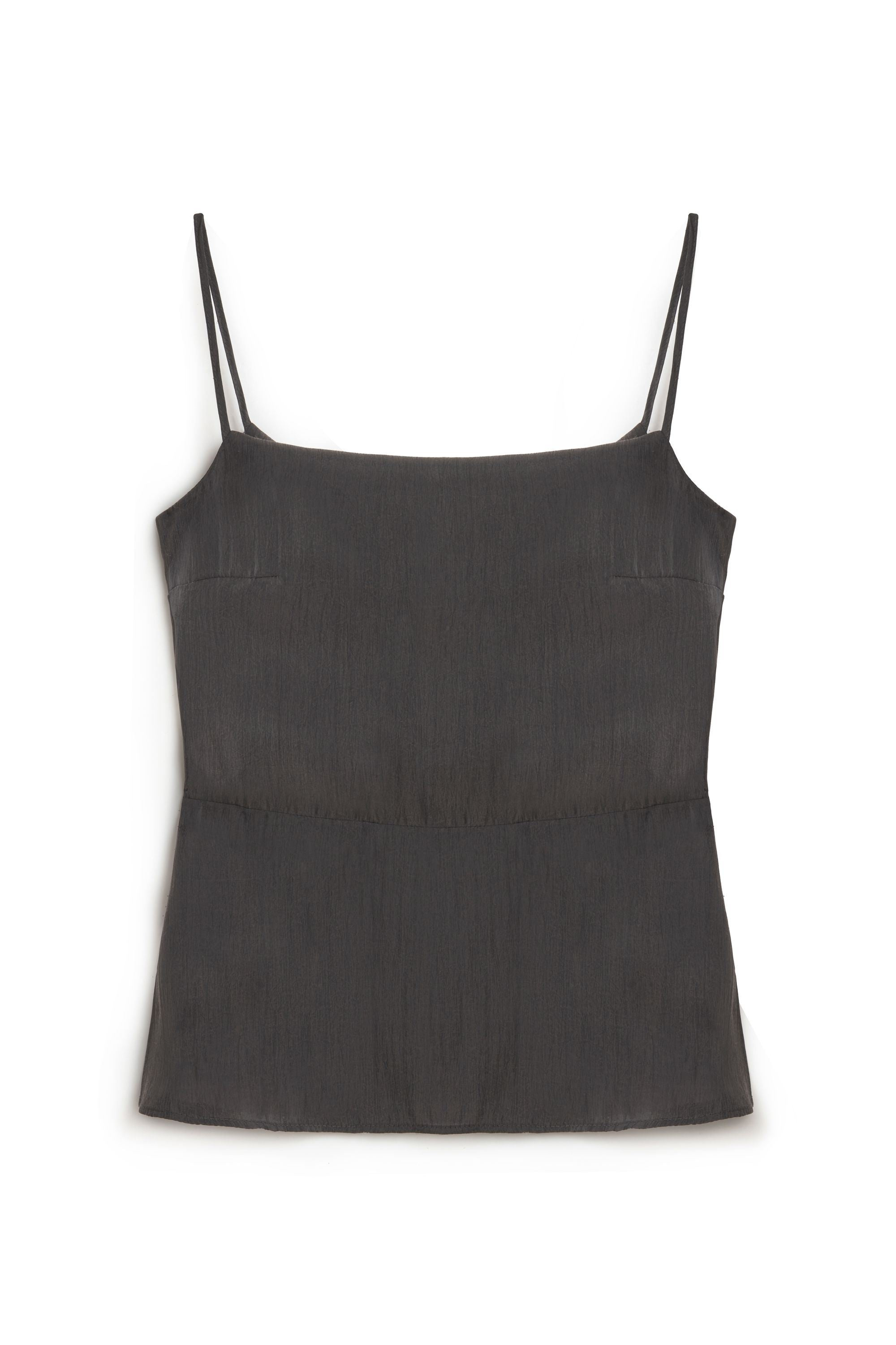 Nocturne Women's Black Slit Strap Blouse