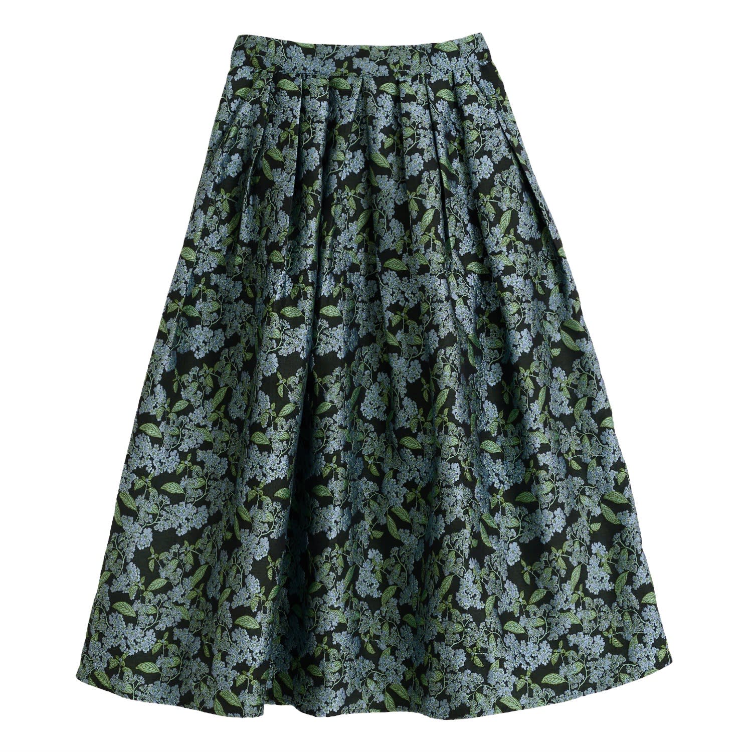 Women's Green Pasadena Blossom Jacquard Midi Skirt | Extra Large | Louche