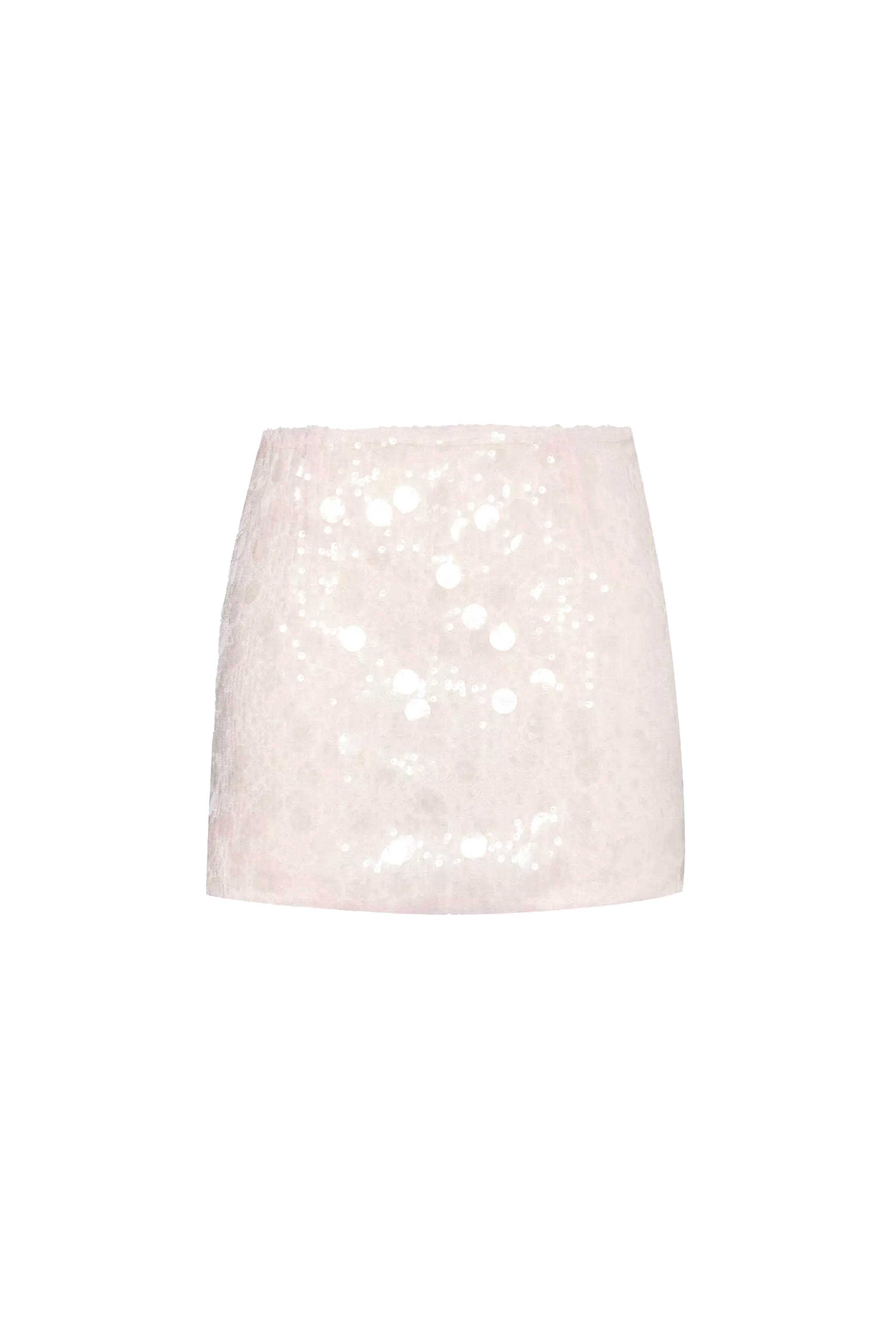 Amy Lynn Womens  Sequin-embellished Micro Mini Woven Skirt In Pink/purple