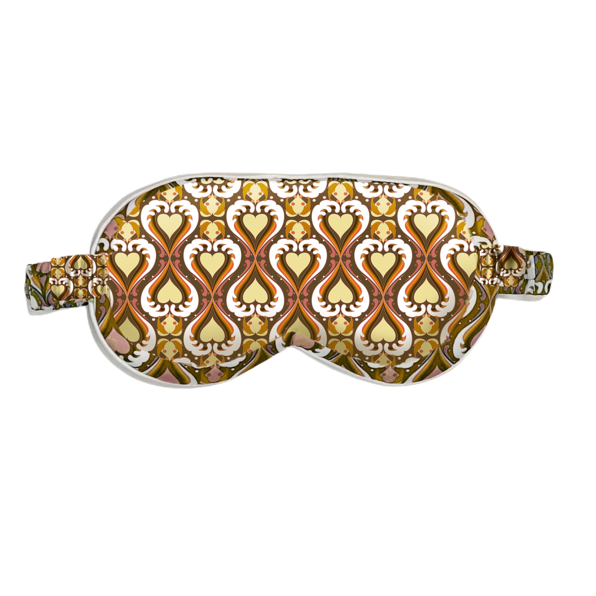 Henelle Women's Yellow / Orange Surfrider Sunset Silk Sleep Mask In Yellow/orange