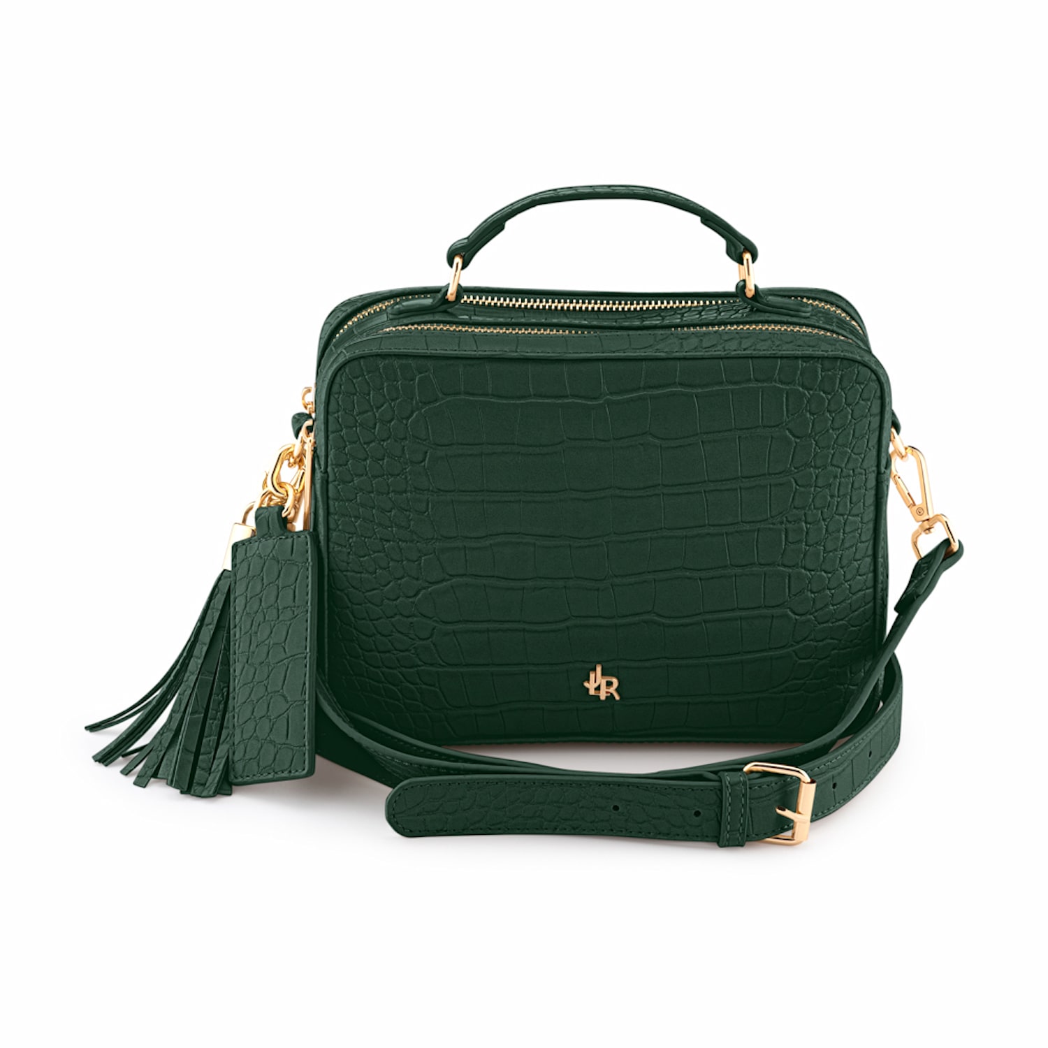 Women’s Green Croc Tate Top Handle Bag - Emerald Jlr London