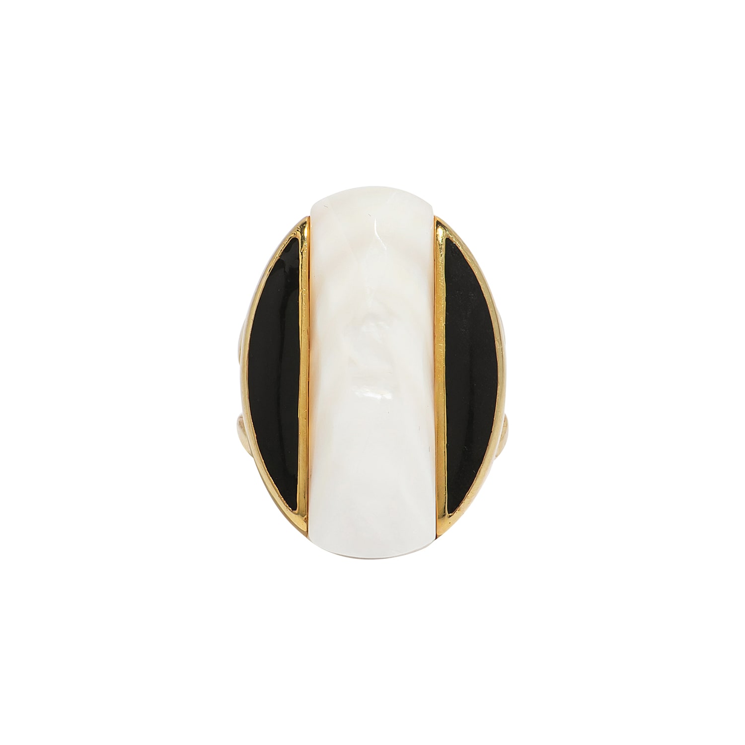 Ogé Jewelry Women's White / Black / Gold The Saraswati Ring - Hindu Goddess Of Wisdom In Multi