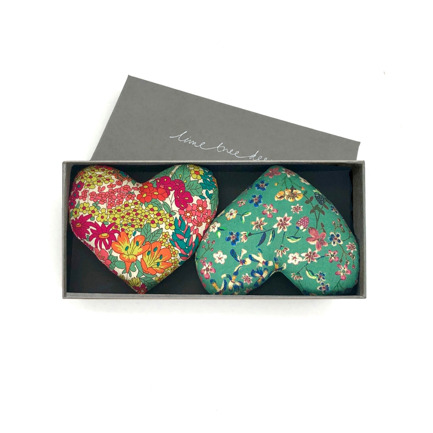 Lime Tree Design Young At Heart Box Of Two Lavender Hearts - Made With Liberty In Multi