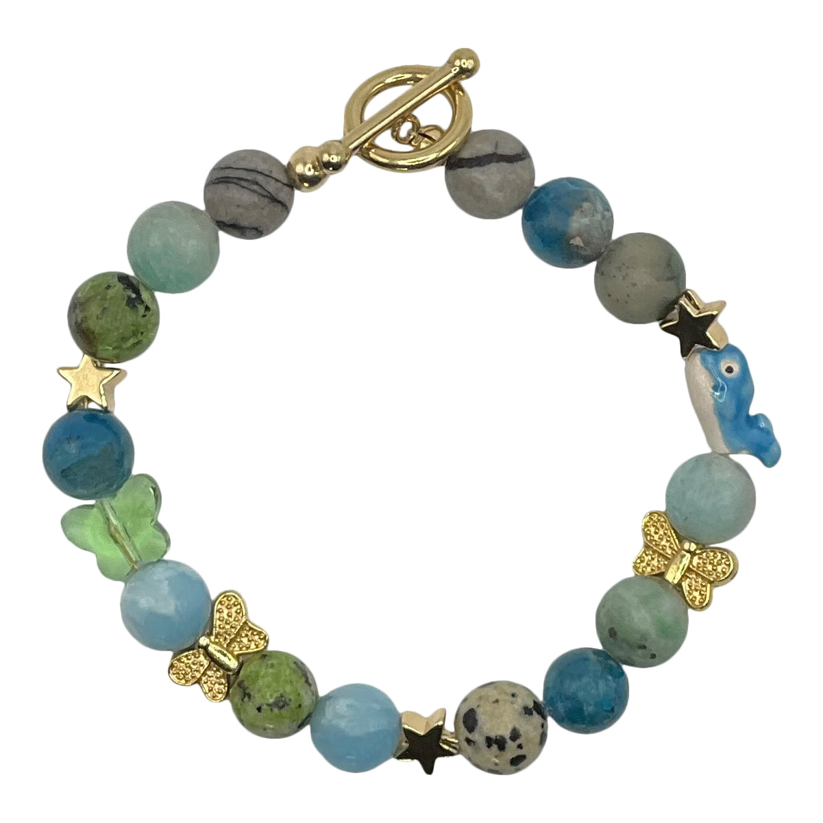 Women’s Gold / Green / Blue Exploration Bracelet Cloud Haven