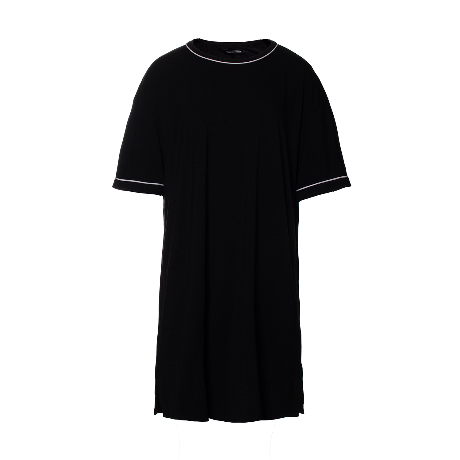 Pretty You Women's Bamboo Classic Tee Dress In Black