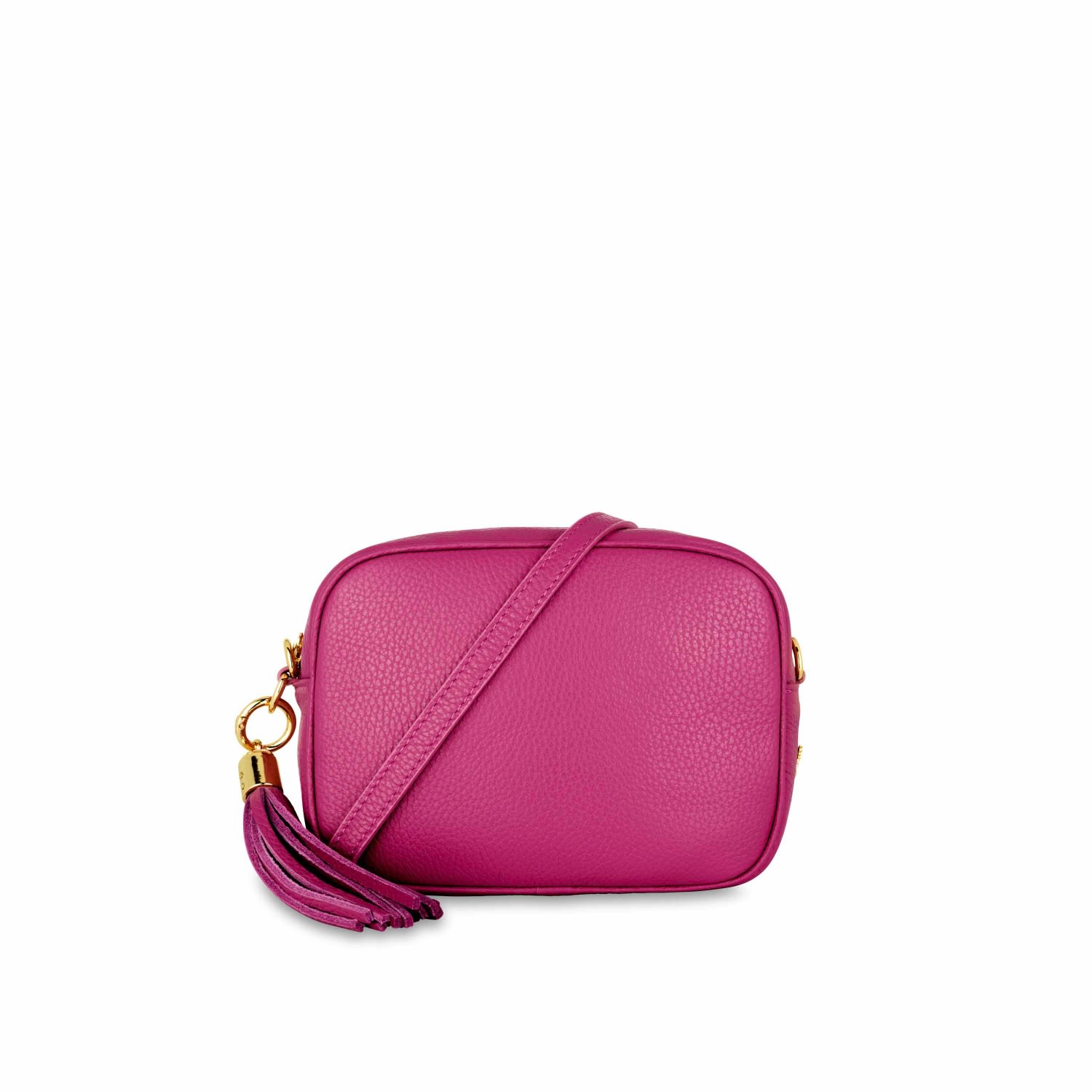 Apatchy London Women's Pink / Purple The Tassel Barbie Pink Leather Crossbody Bag In Pink/purple