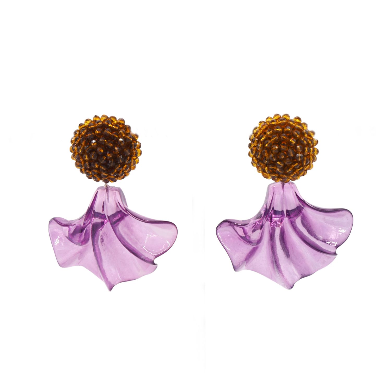 Women’s Pink / Purple Bailarina Earrings - Purple Sita Nevado