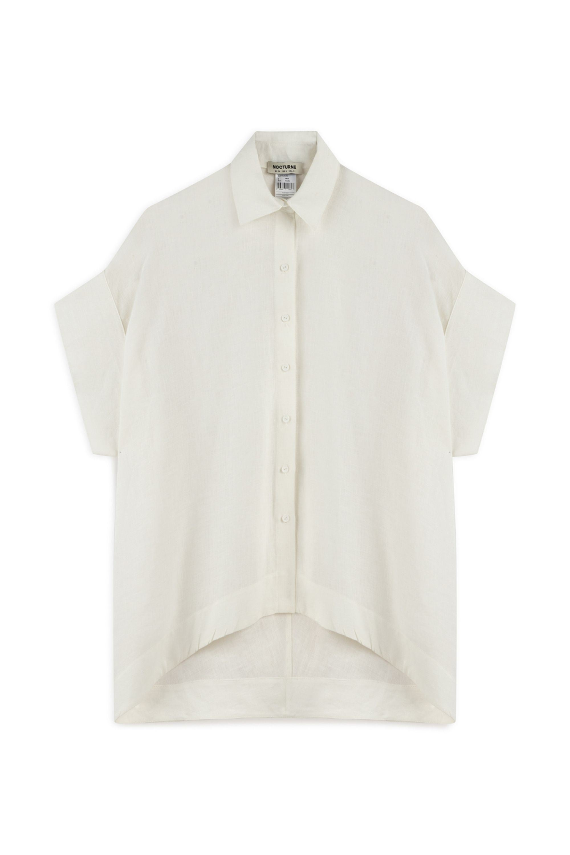 Nocturne Women's Neutrals Ecru Linen Flowy Linen Shirt