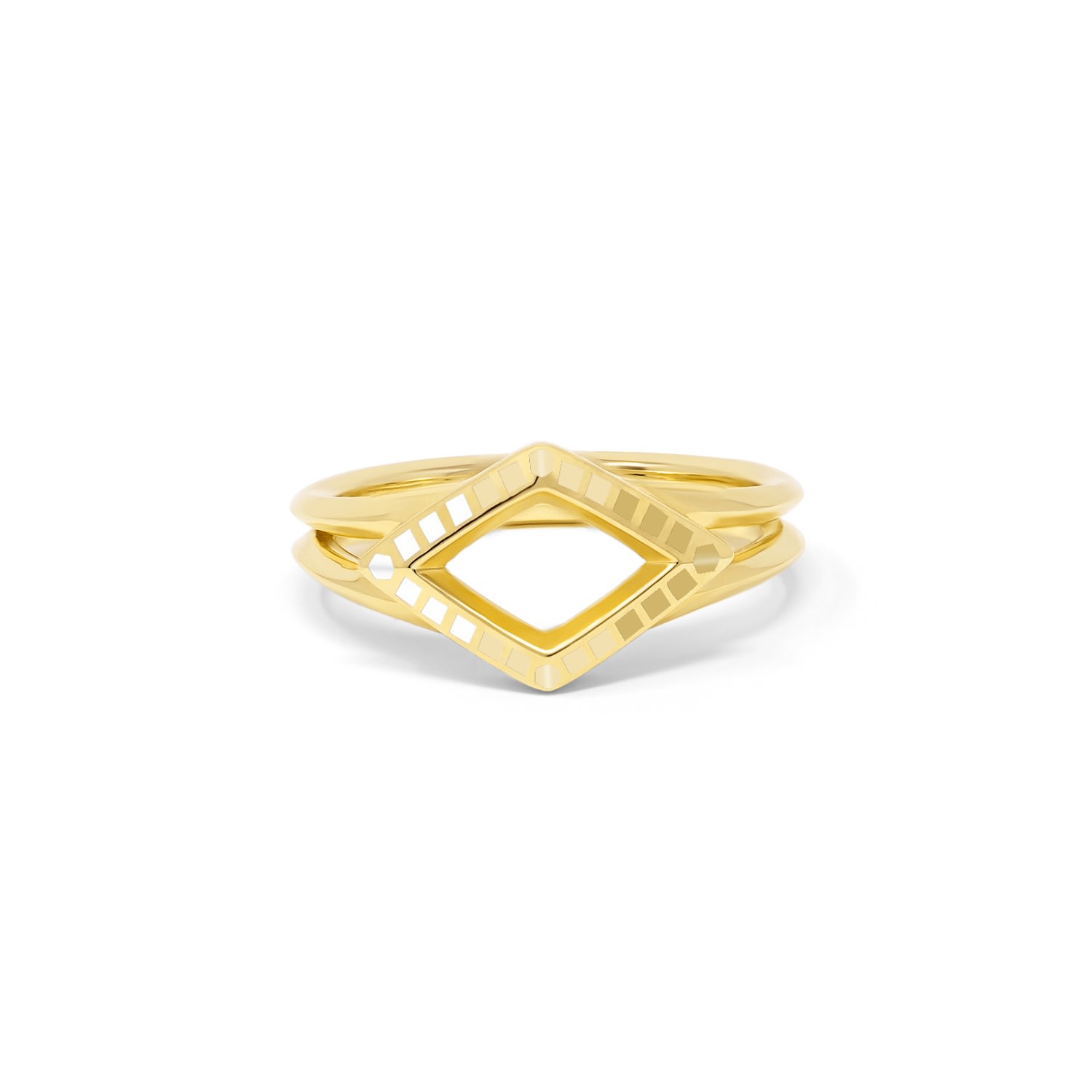 Women’s End Ring - 18K Yellow Gold Vermeil - Sahara Yellow EdxÃº