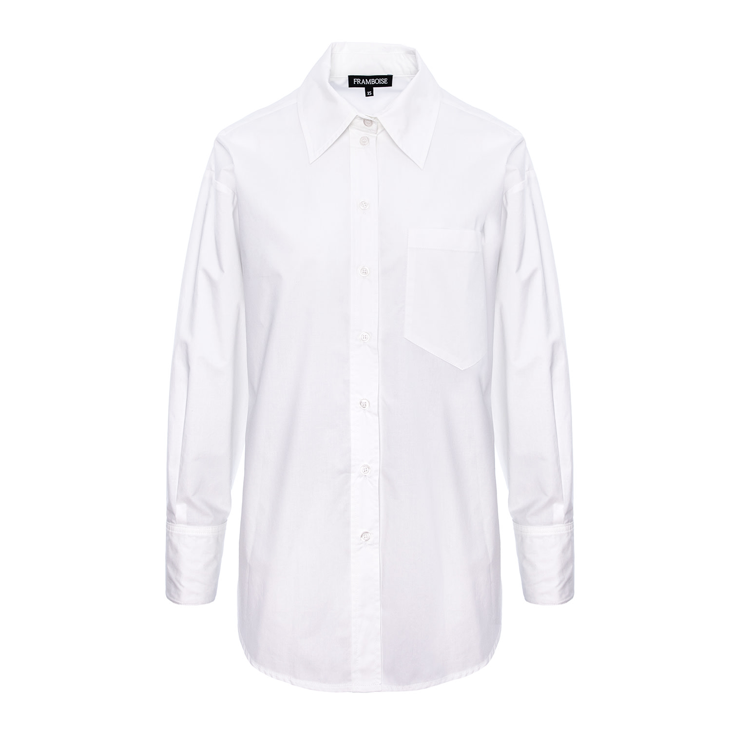 Framboise Women's Chess White Cotton Shirt In White