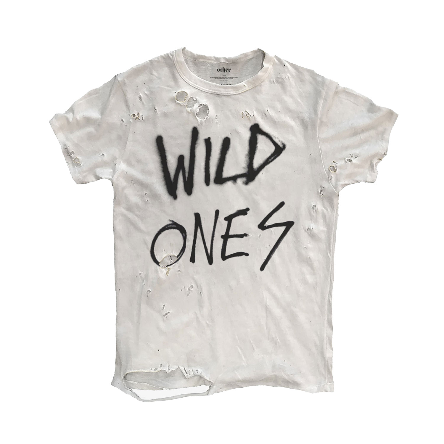 Other Uk Women's Wild Ones Graffiti Thrasher T-shirt In White