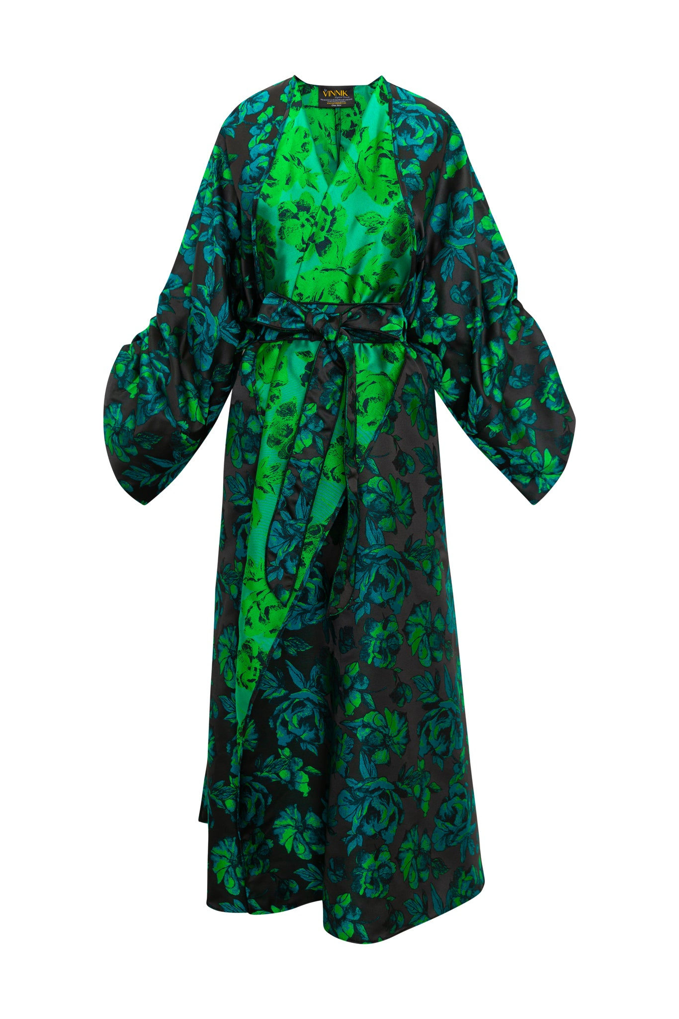 Byvinnik Women's Green / Black Parisian Coat In Il Viaggio A Reims In Multi