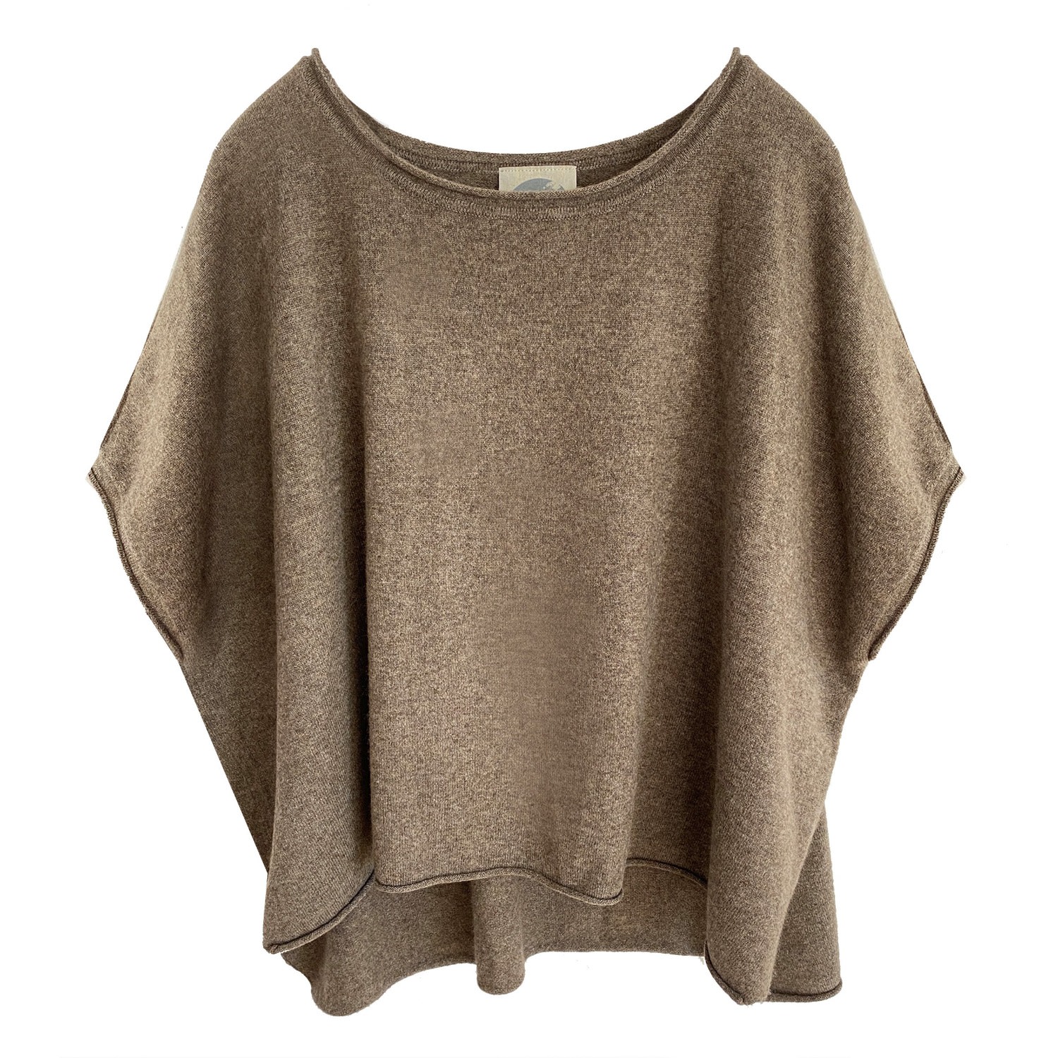 Women’s Brown Cashmere Capelet Top - Mocha One Size Zenzee