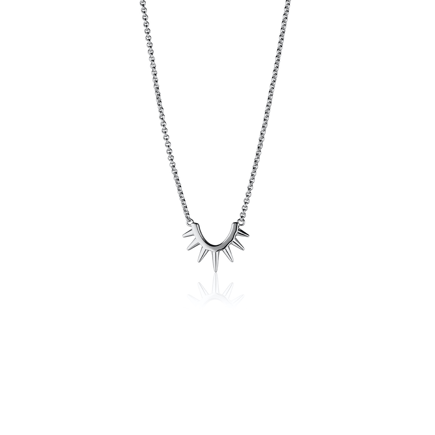 Women’s Silver Celestial Sunray Necklace Steff Jewellery