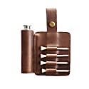 Vida Vida Tan Leather Golf Tee Holder & Hip Flask