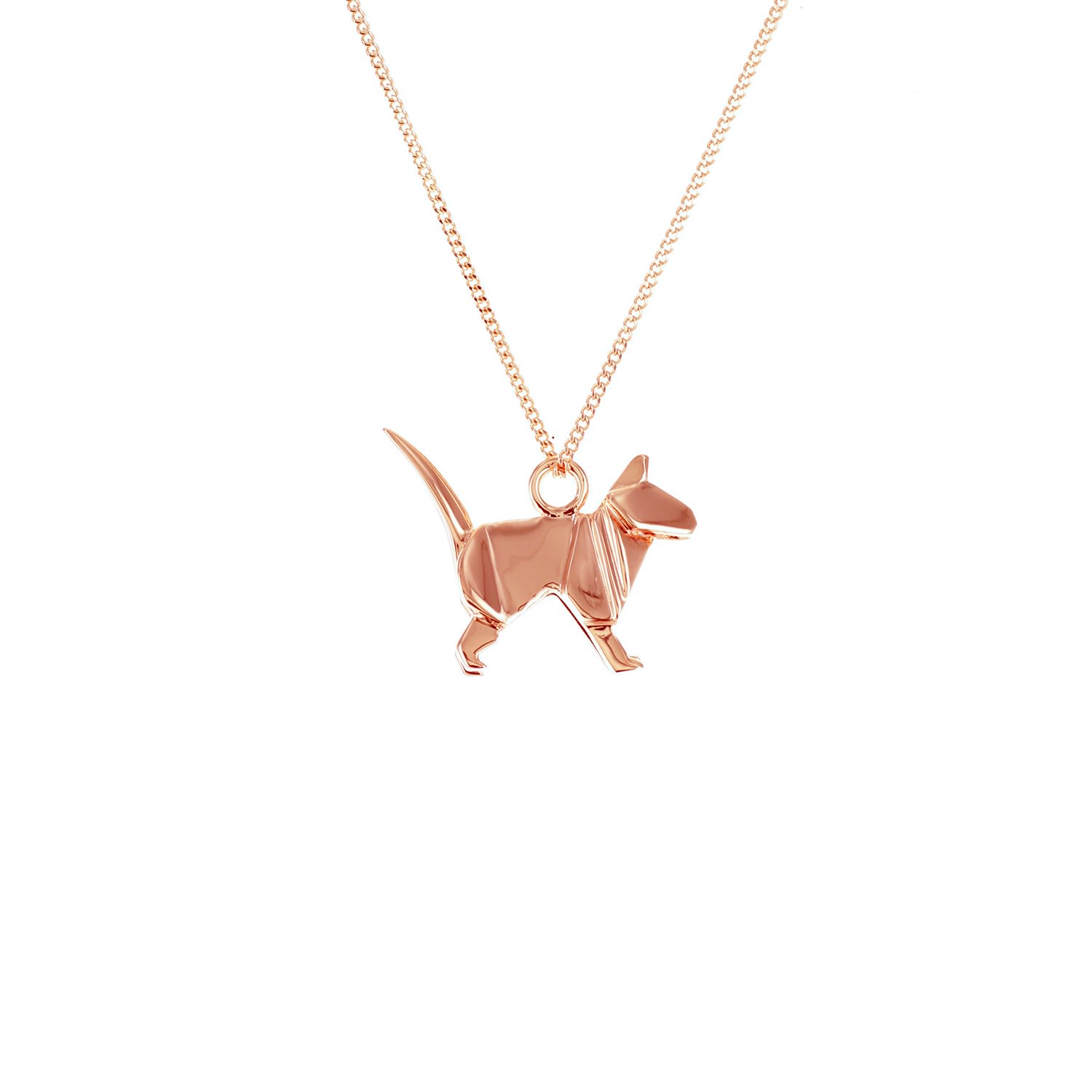 Women’s Mini Cat Rose Gold Origami Jewellery