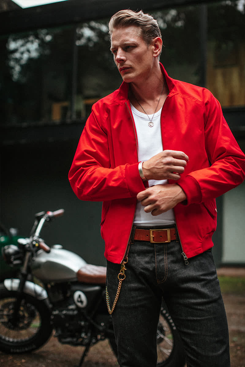 Red harrington hotsell jacket
