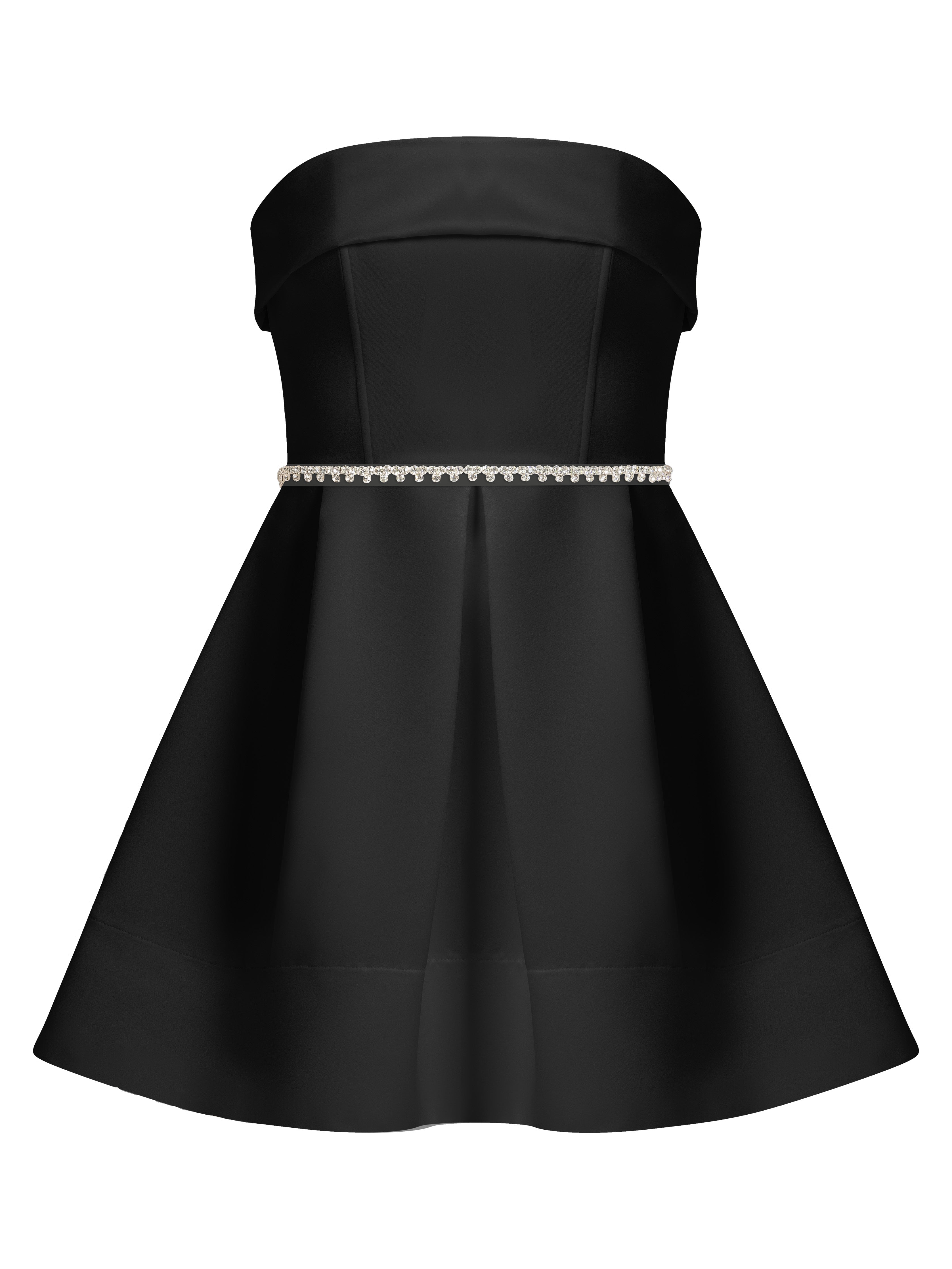 Beaucaire Black | Short Dress w/ Thin Straps