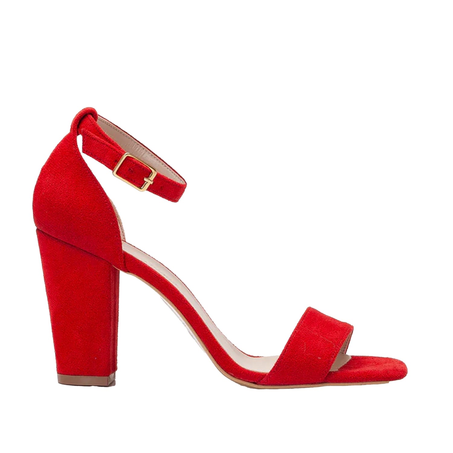 Forever & Always Shoes Women's Jess - Red Suede Sandals In Red