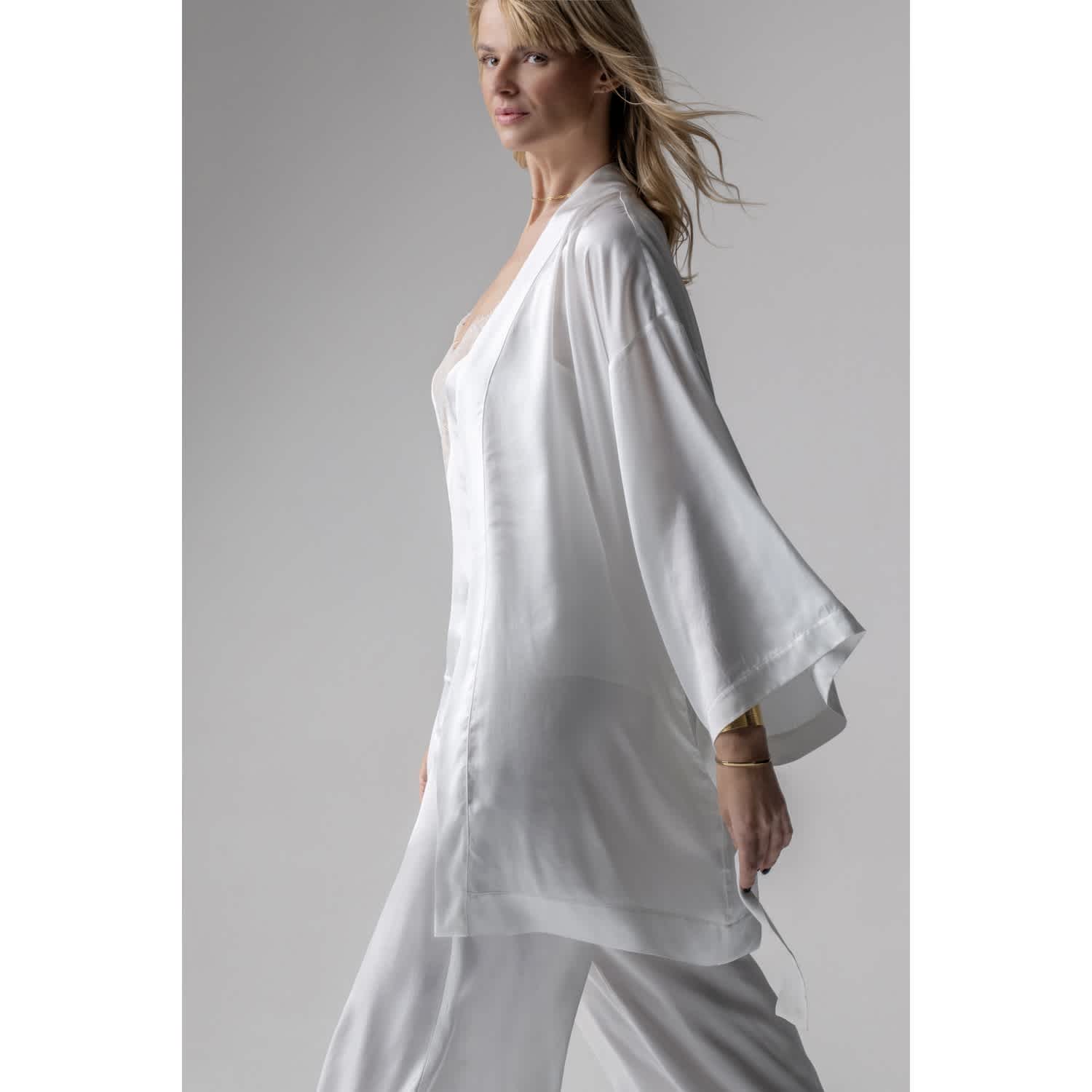 cream kimono dress VIENTO KIMONO DRESS