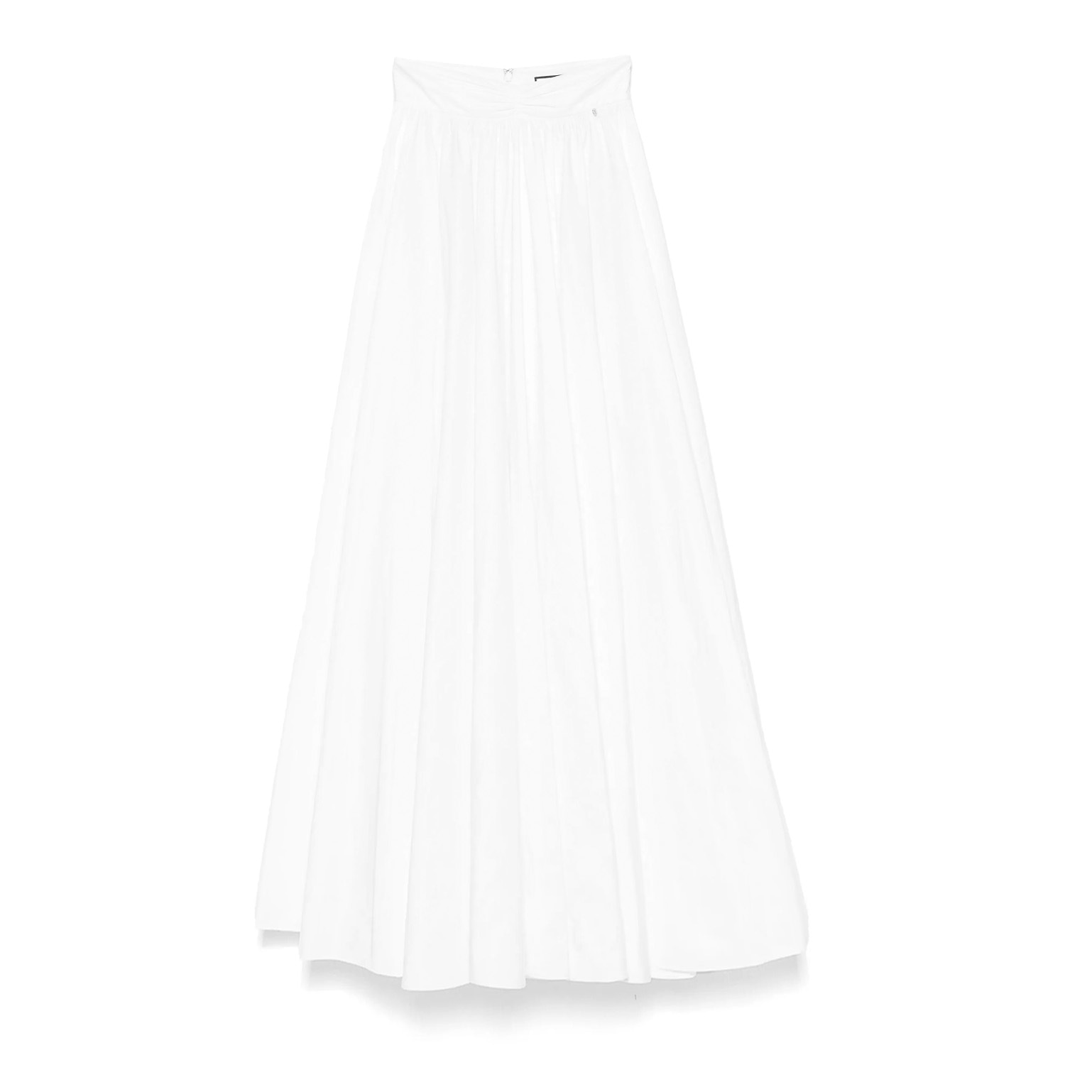 Nissa Women's White Taffeta Midi Skirt In White