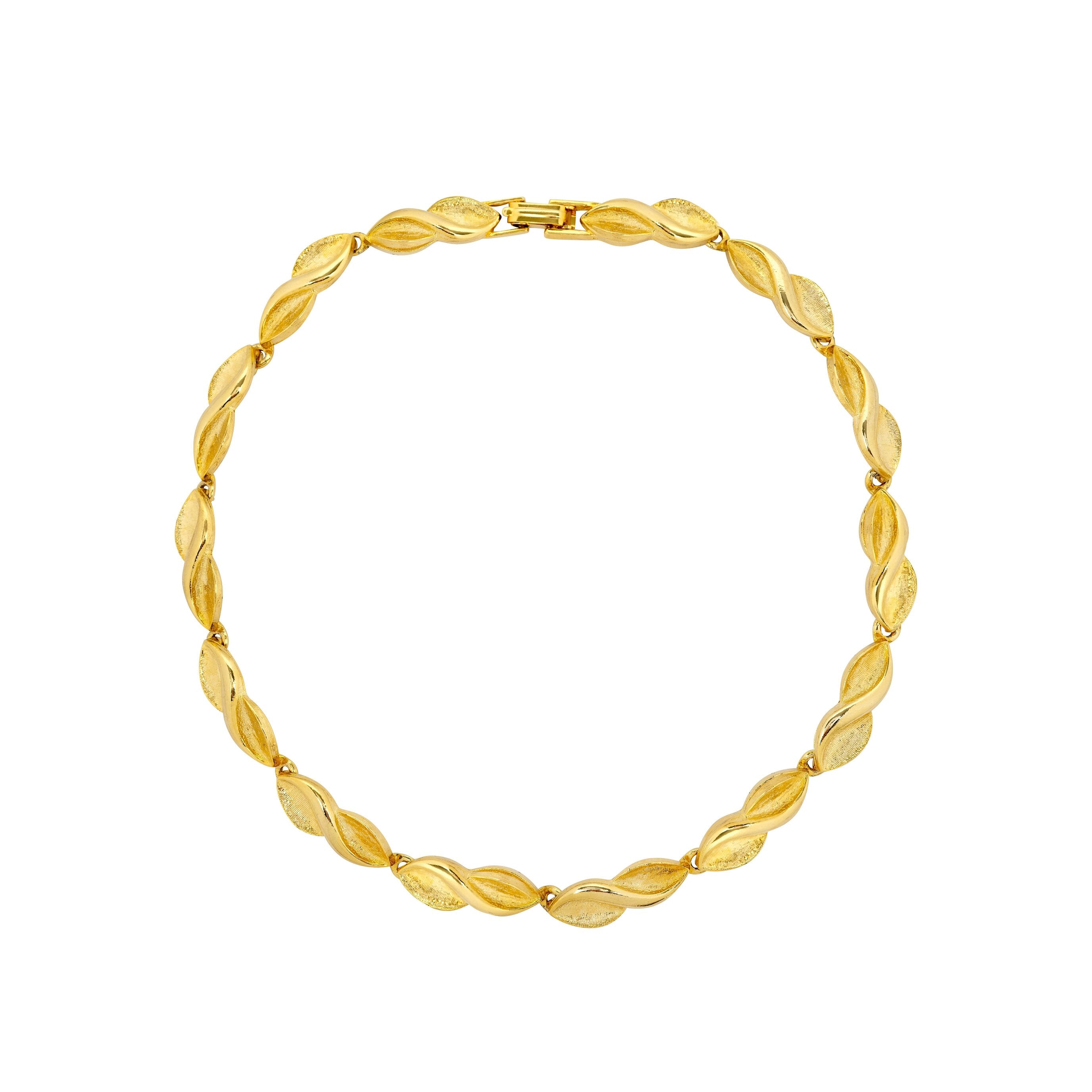 Gold Trip Women's Gold Vintage Textured Statement Collar Necklace
