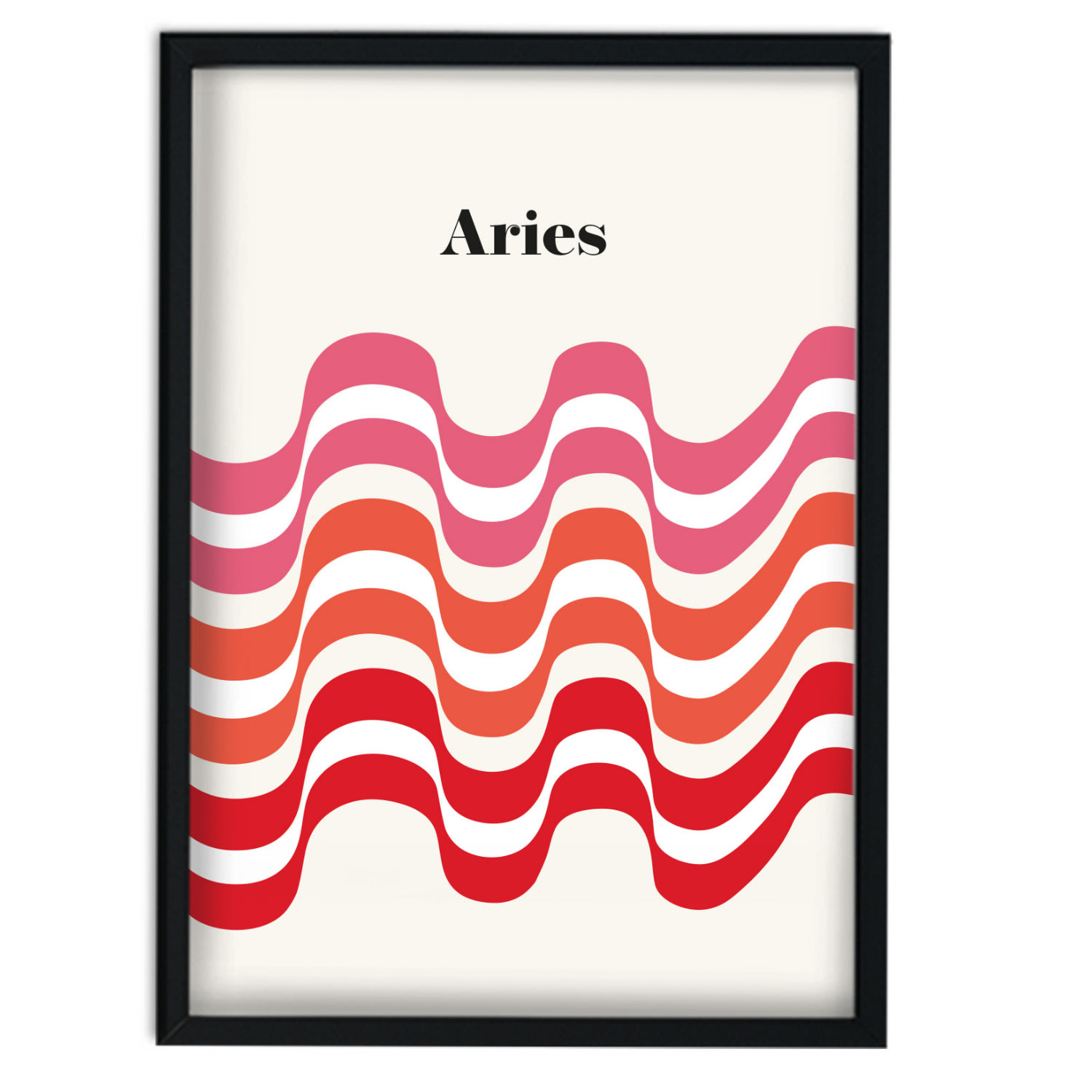 Red / Pink / Purple Aries Zodiac Star Sign A2 Art Print Fanclub