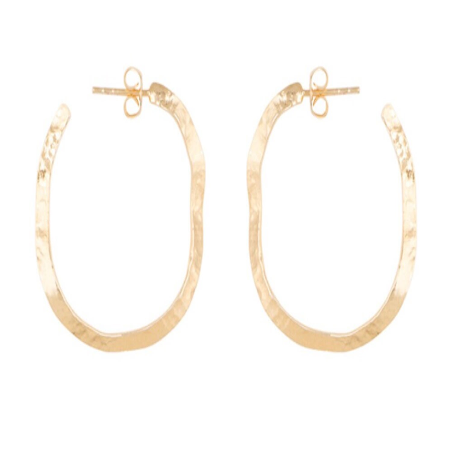 Women’s Gold Hot Crater Hoops Em & Shi