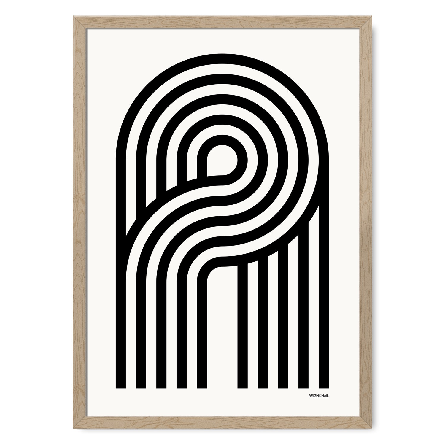 Reign & Hail Geometric Typography Print ‘a-z'
