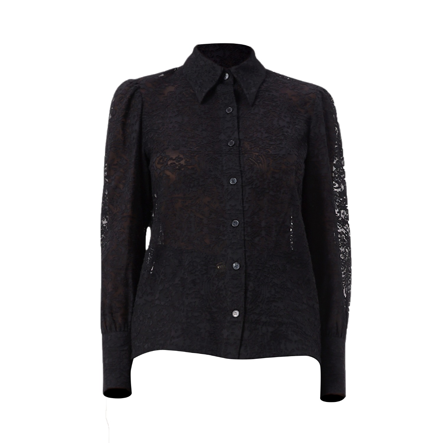 Noushella Women's Eleanor Long Sleeve Blouse In Black In Black