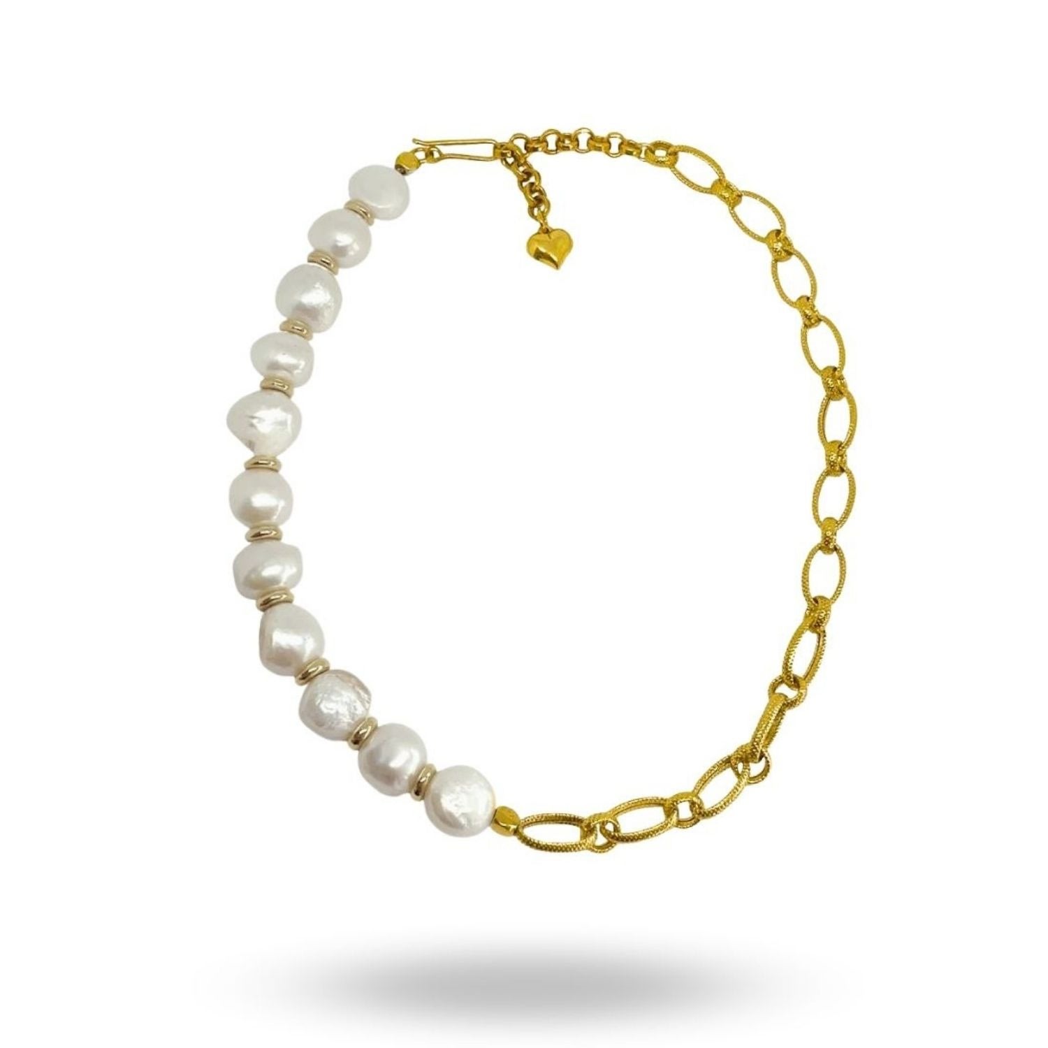 Linya Jewellery Women's Gold Baroque Chain Necklace In Gold