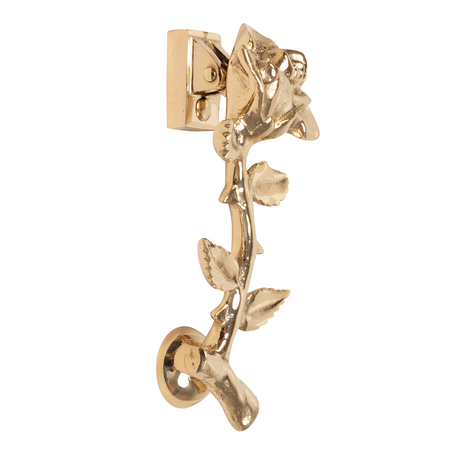 Adams & Mack Gold Rose Door Knocker