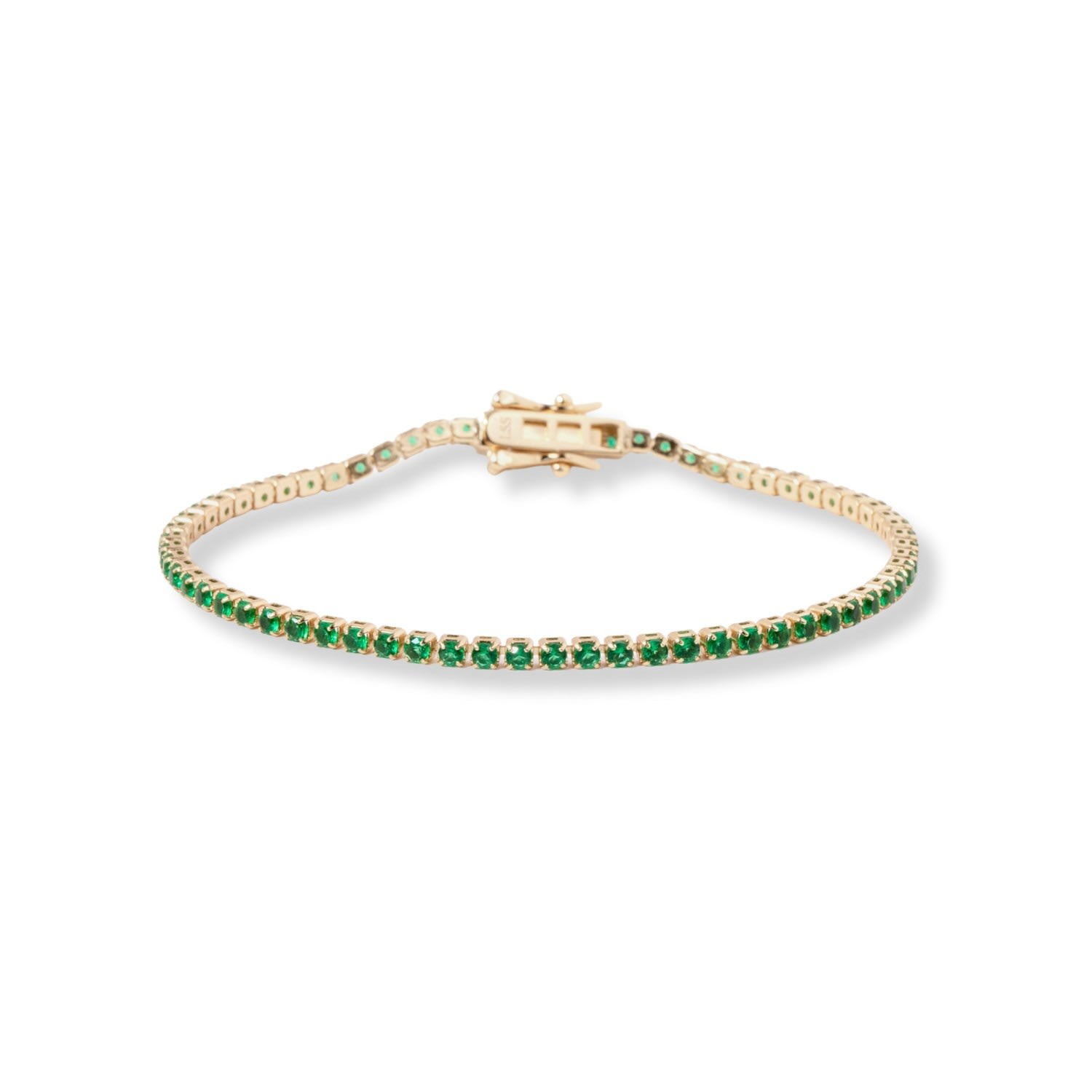 Women’s Thin Emerald Cz Tennis Bracelet Little Sky Stone