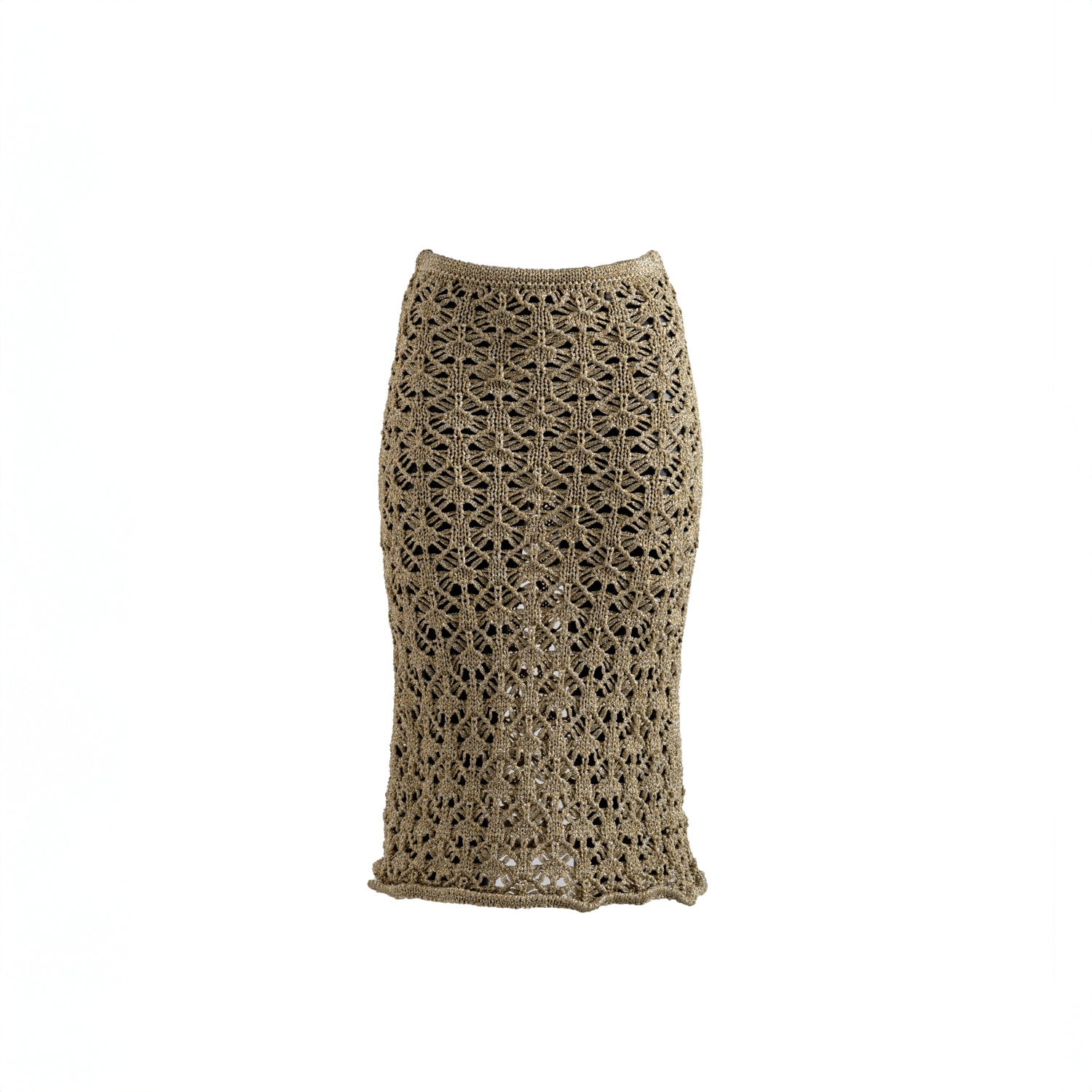 Süel Knitwear Women's Spider Lace Patterned Skirt Sparkle Gold In Gold