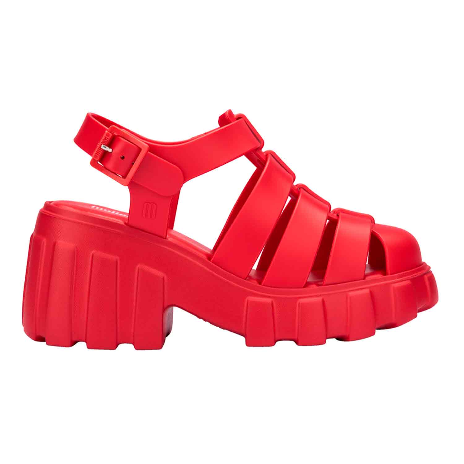 Melissa Megan Jelly Platform Fisherman Sandal In Red, Women's At Urban Outfitters In Red