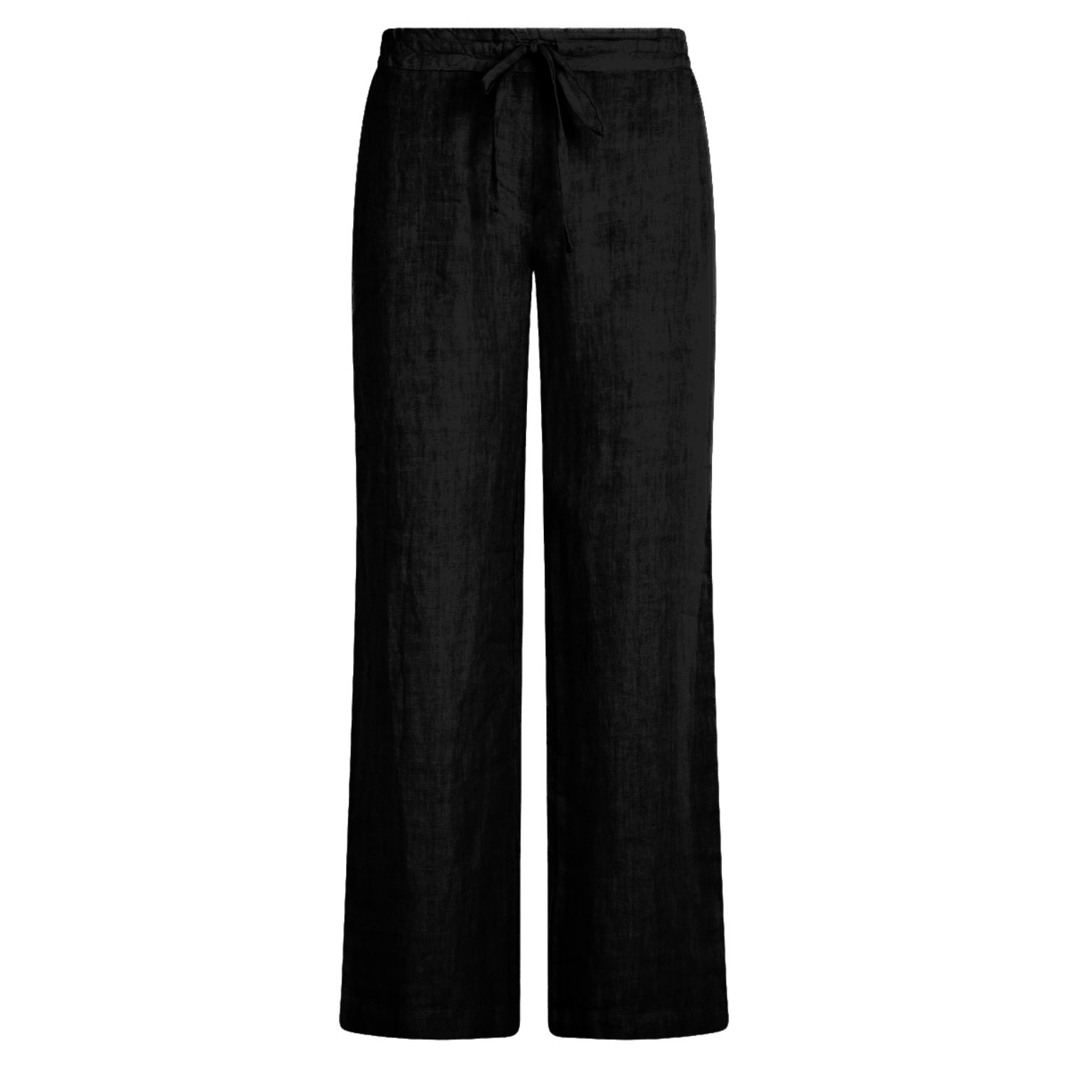 Haris Cotton Women's Wide Legged Linen Pants - Black In Black