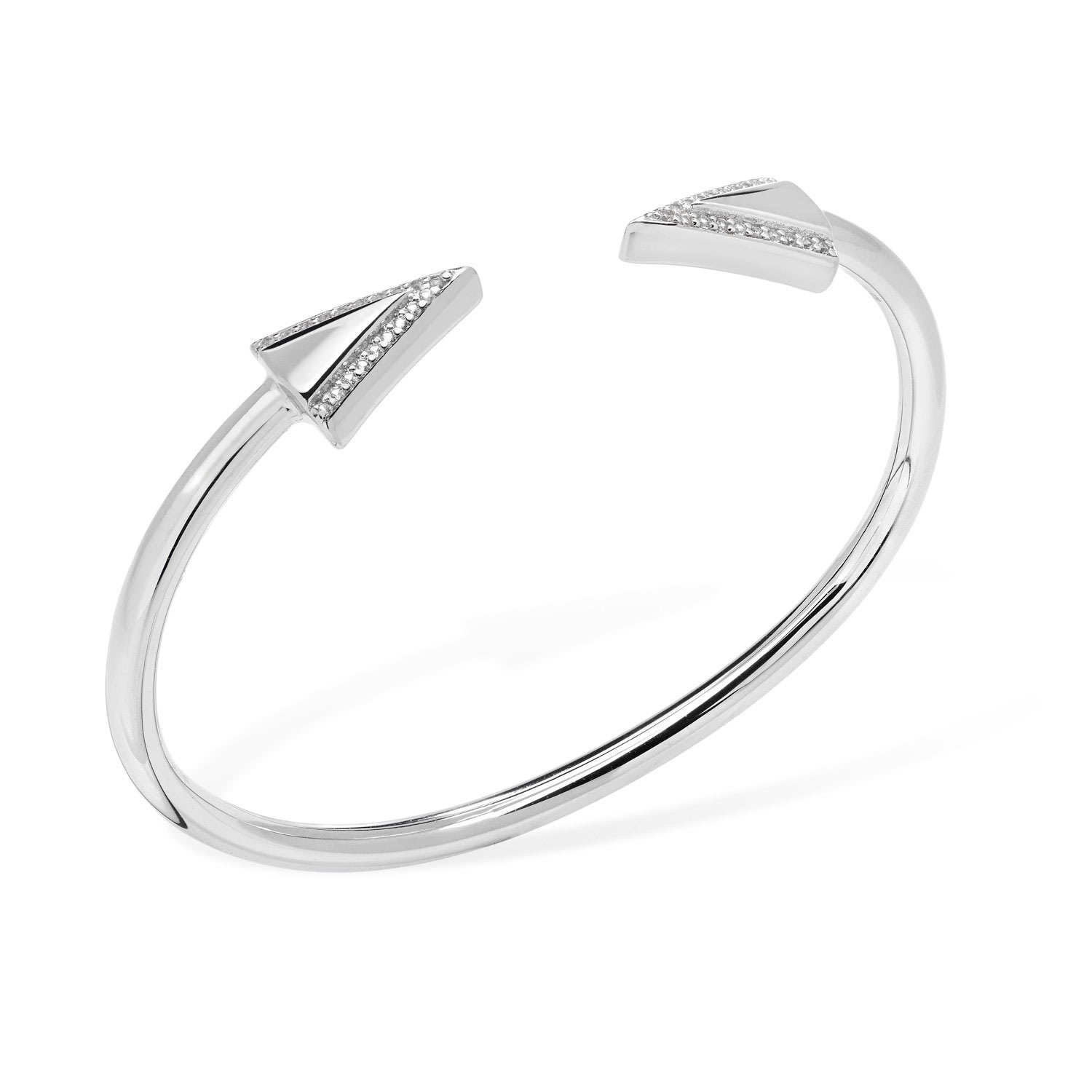 Women’s Silver Twist Art Deco Bangle Lucy Quartermaine