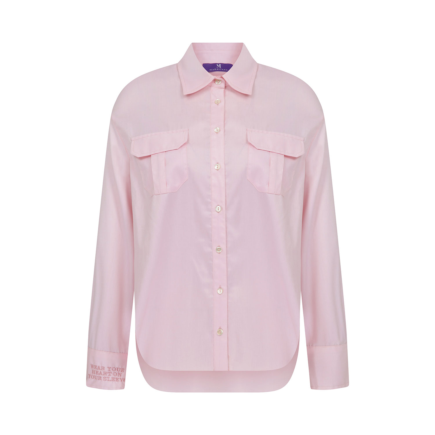 Maraliana Women's Pink / Purple Ava Oversized Cotton Shirt Pink In Blue/pink/purple