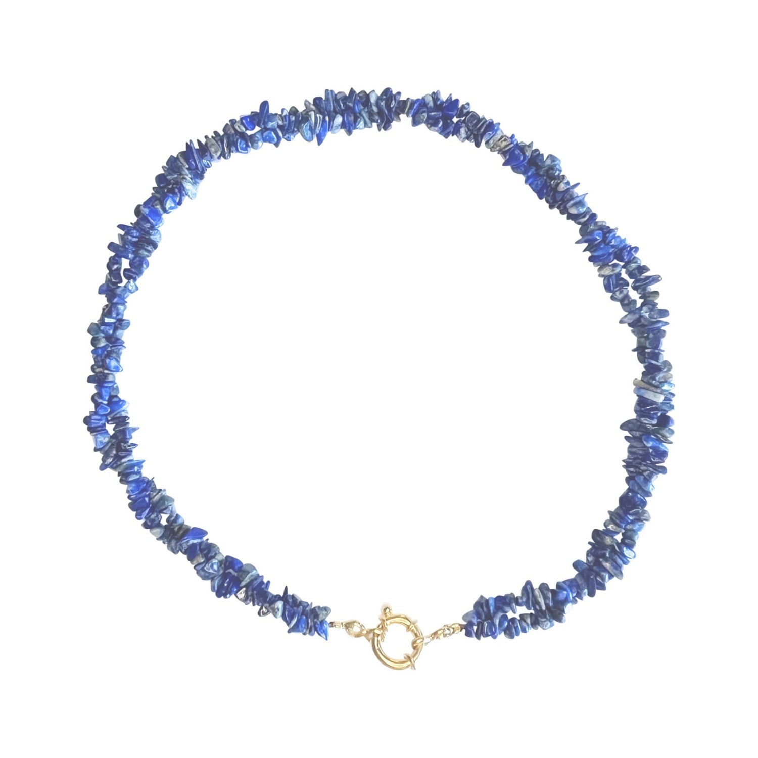 Rize Women's Blue / Purple / Gold Lapis Lazuli Twist Necklace - Gold Plated In Blue