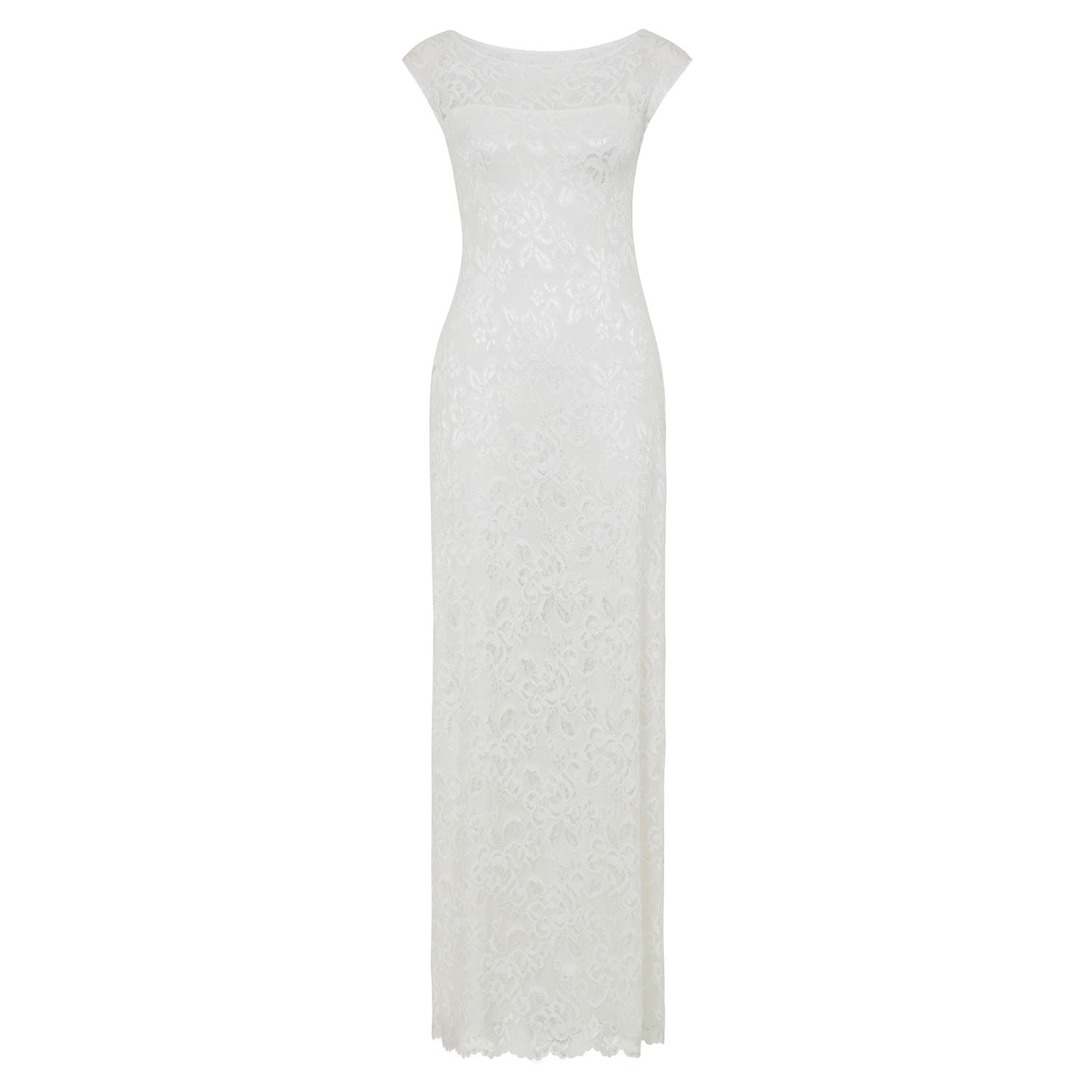 Women’s White Amber Lace Wedding Dress In Ivory L/Xl Alie Street London