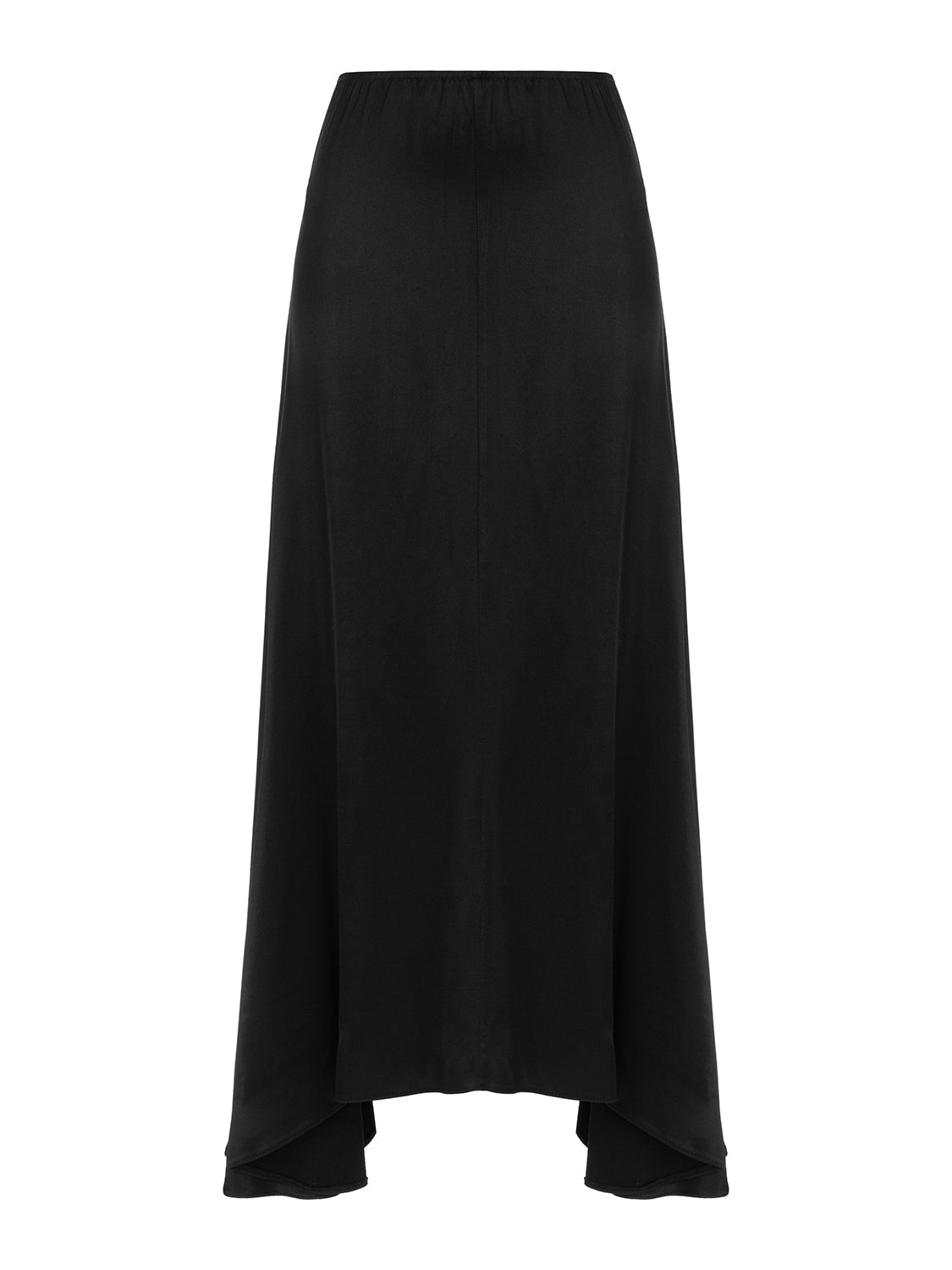 Nocturne Women's Asymmetrical Long Skirt-black