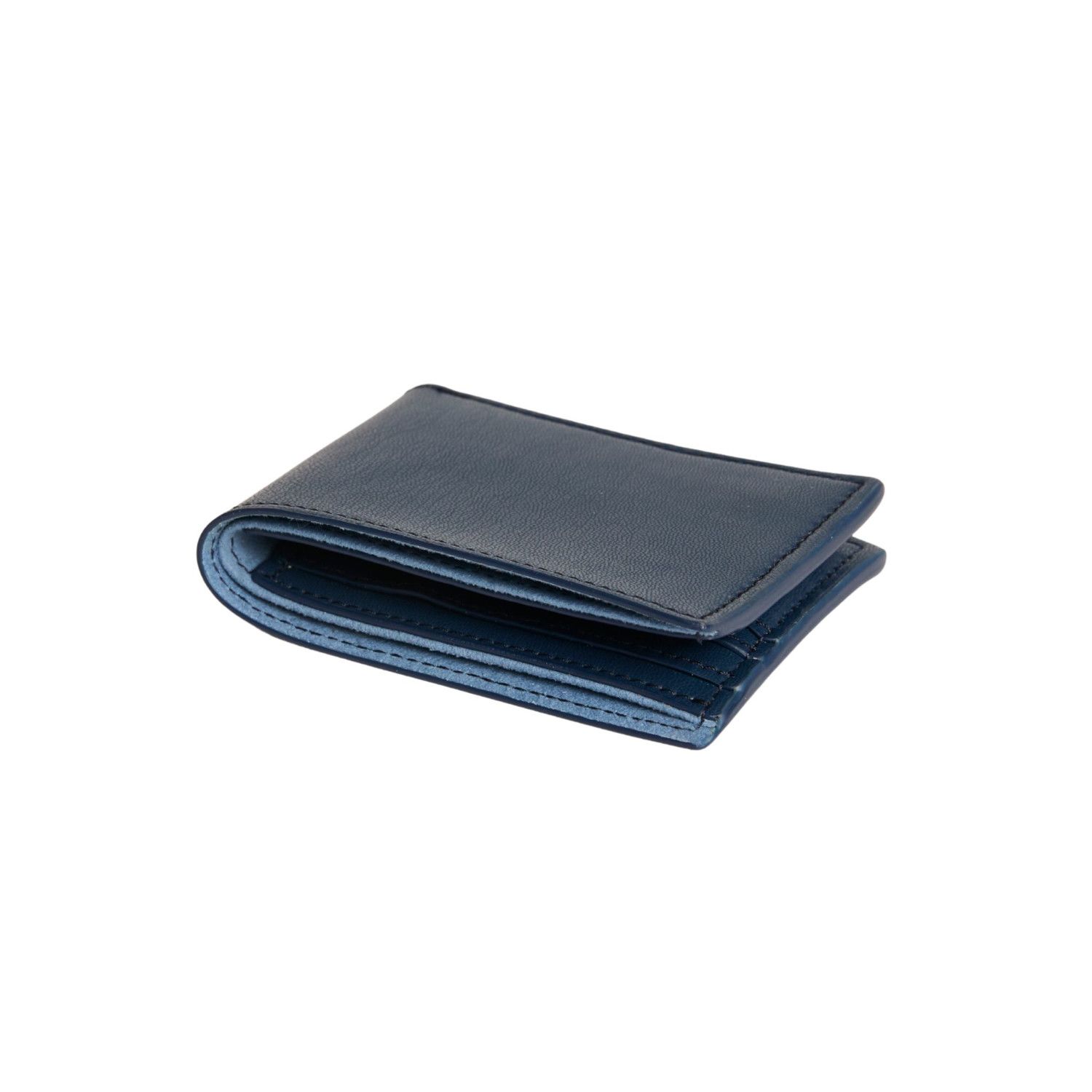 Allegorie Men's Blue Navy Apple Leather Bifold Wallet In Blue