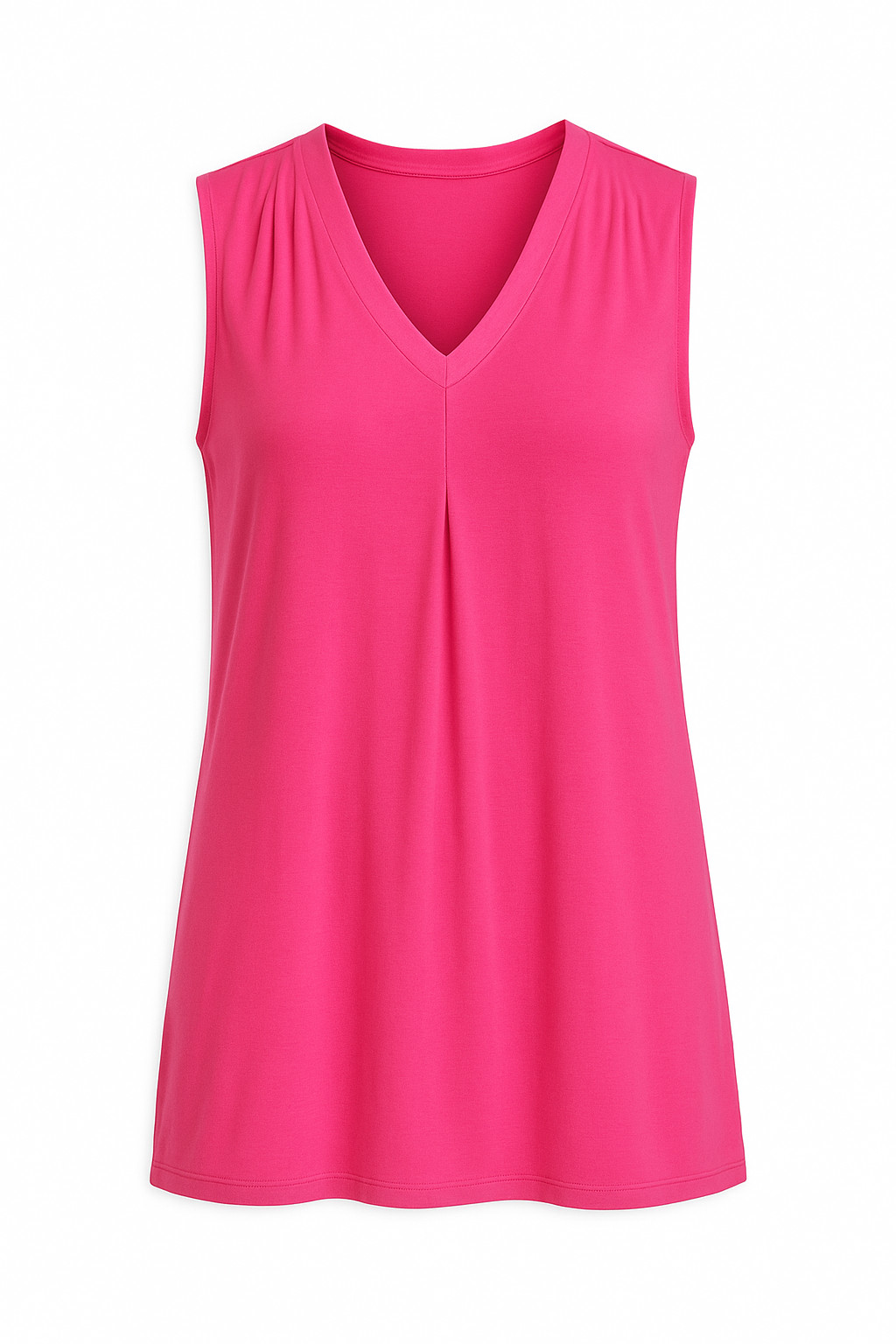 Conquista Women's Pink Sleeveless Pleat Detail Tunic In Pink