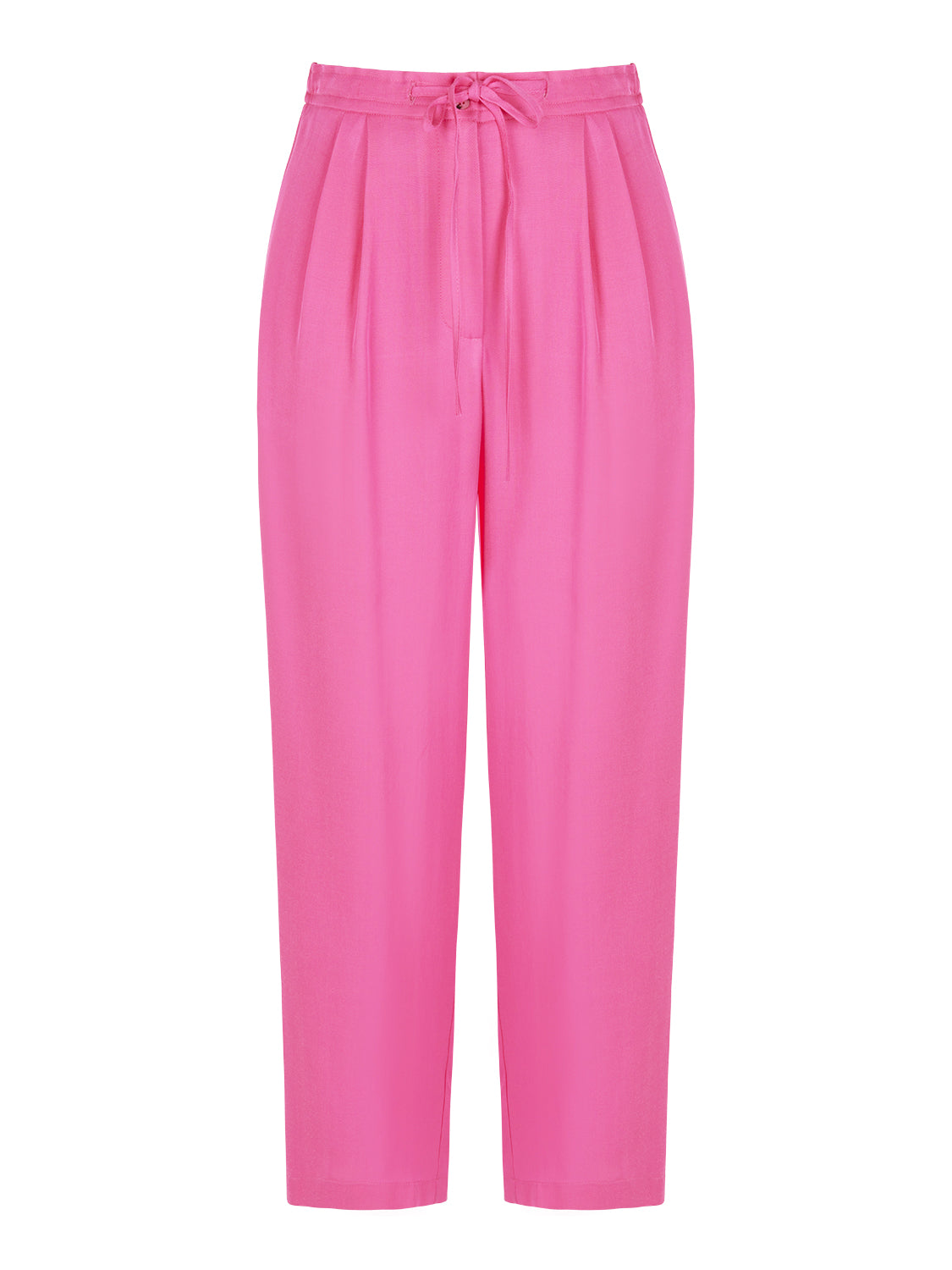 High-Waisted Carrot Pants-Fuchsia, NOCTURNE