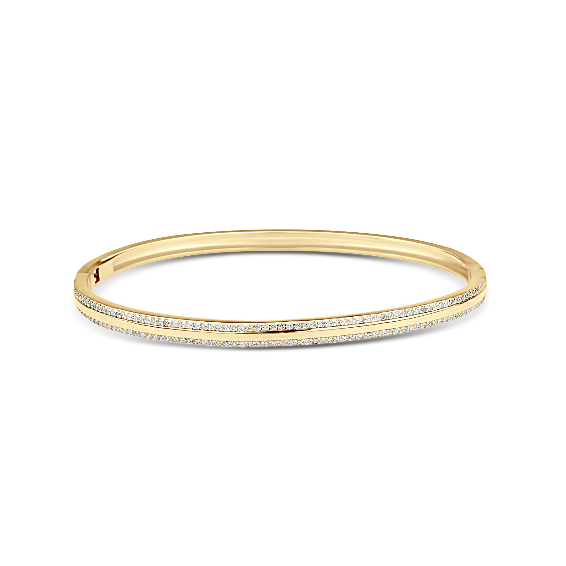 Women’s Gold Thin Pave Outline Bangle Shymi
