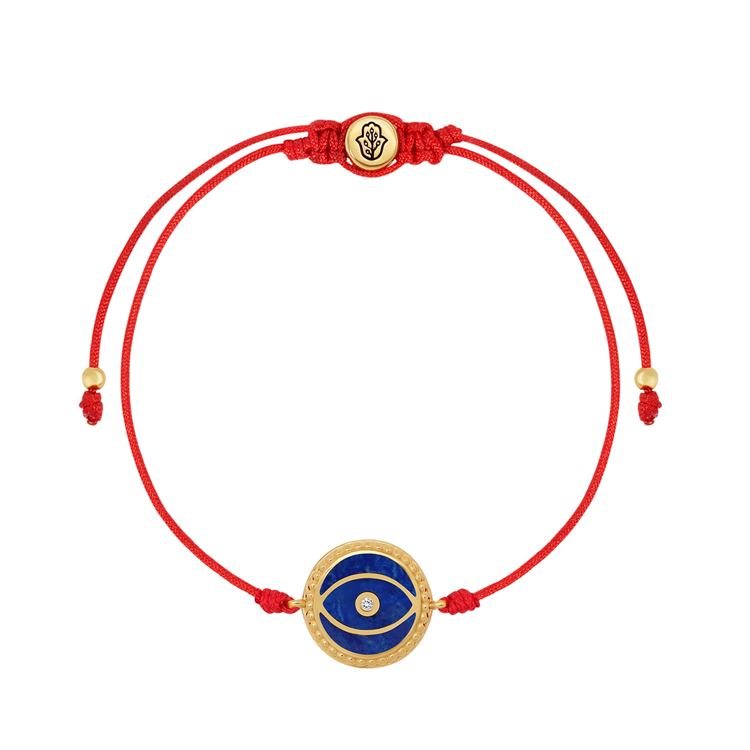 Karma And Luck Women's Red / Blue Intuitive Guardian Lapis Lazuli Evil Eye Red String Bracelet